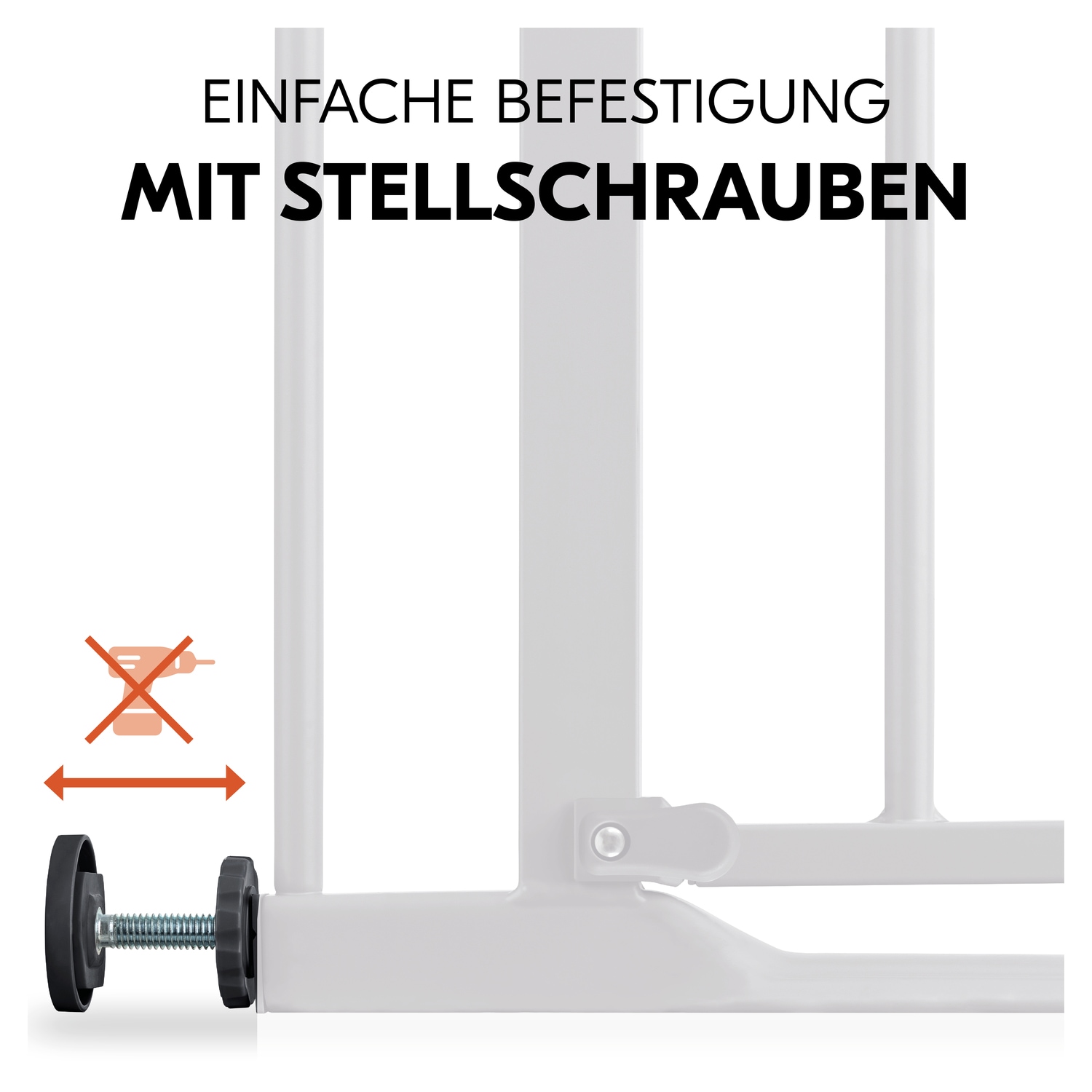 Hauck Türschutzgitter »Clear Step 2, Dark Grey«, auch als Treppenschutzgitter verwendbar; 75-80 cm, flacher Durchgang