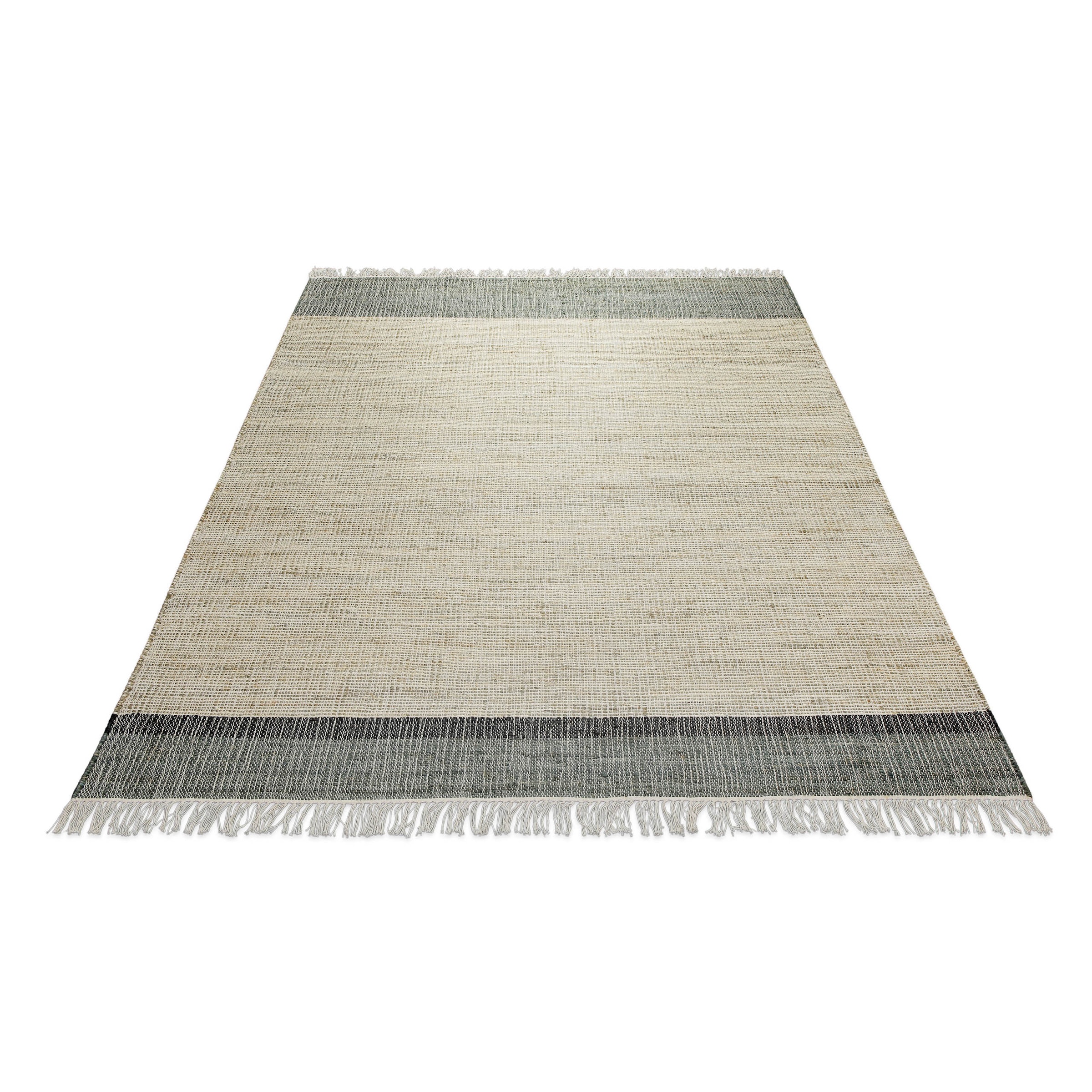 OTTO home Teppich »Bennii«, rechteckig, 4 mm Höhe, 80% Jute, handgewebt, mit Fransen, Wohnzimmer, Naturfaser