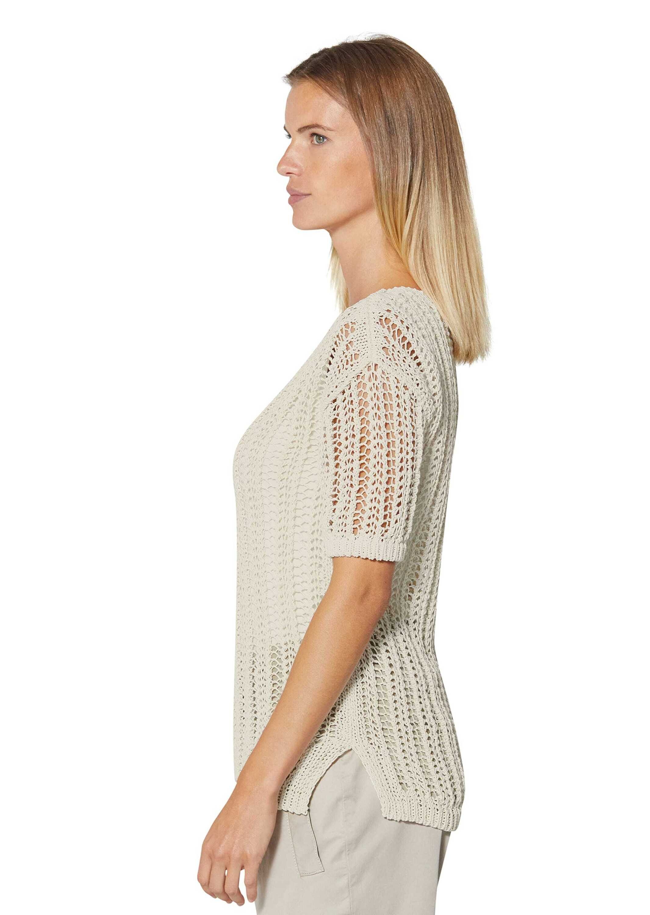 MADELEINE Longpullover »Pullover Ajourpullover aus edlem italienischem Bändchengarn«