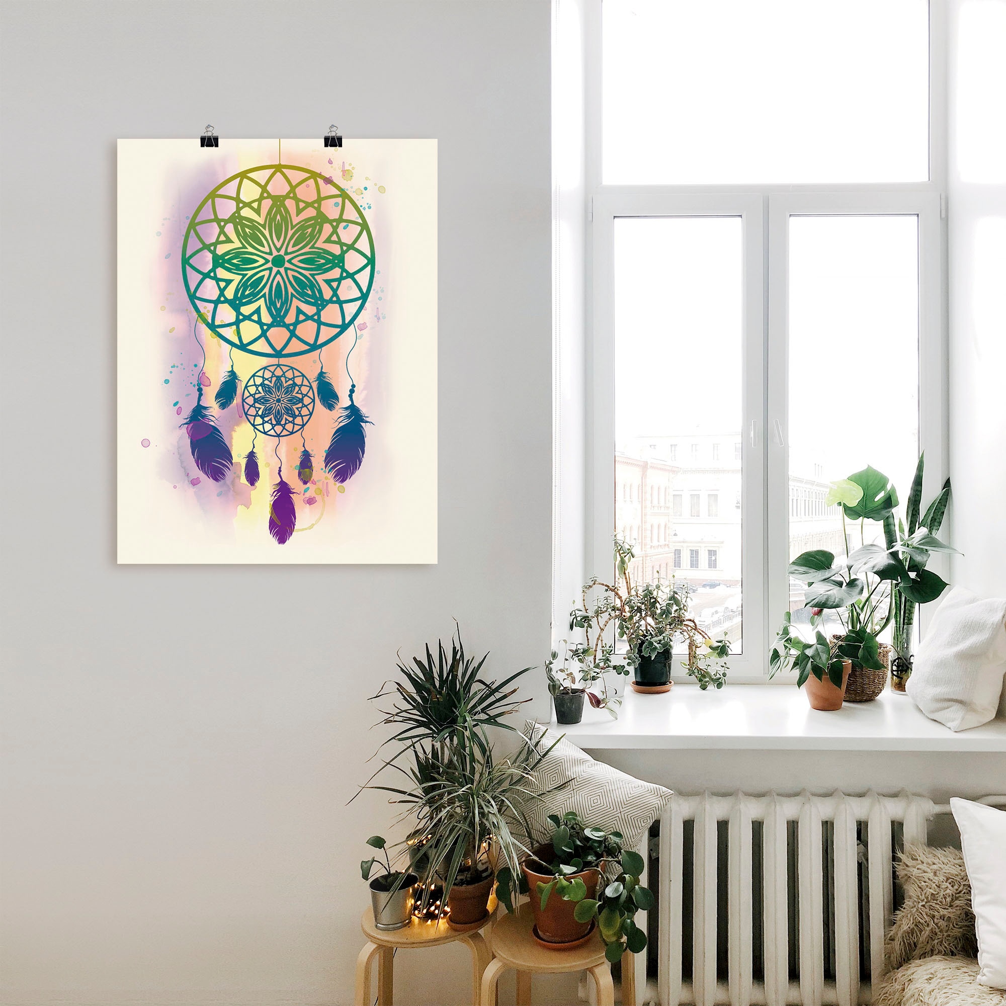 Artland Wandbild »Traumfänger Wasserfarbe«, Muster, (1 St.), als Leinwandbild, Poster, Wandaufkleber in verschied. Größen