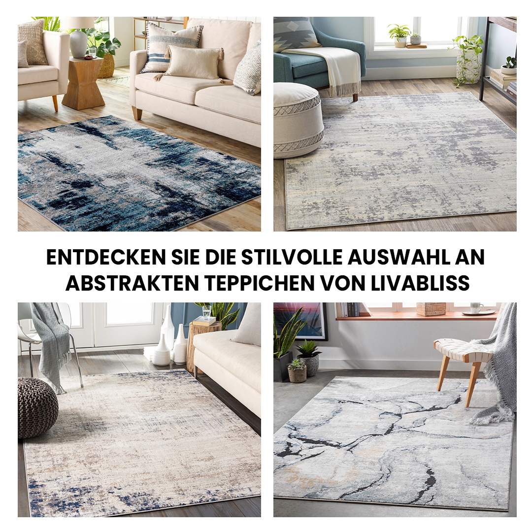 Livabliss Teppich »WAMBA« rechteckig 10 mm Höhe Moderner Designerteppich in Marmor Optik, Kurzflor Wohnzimmerteppich