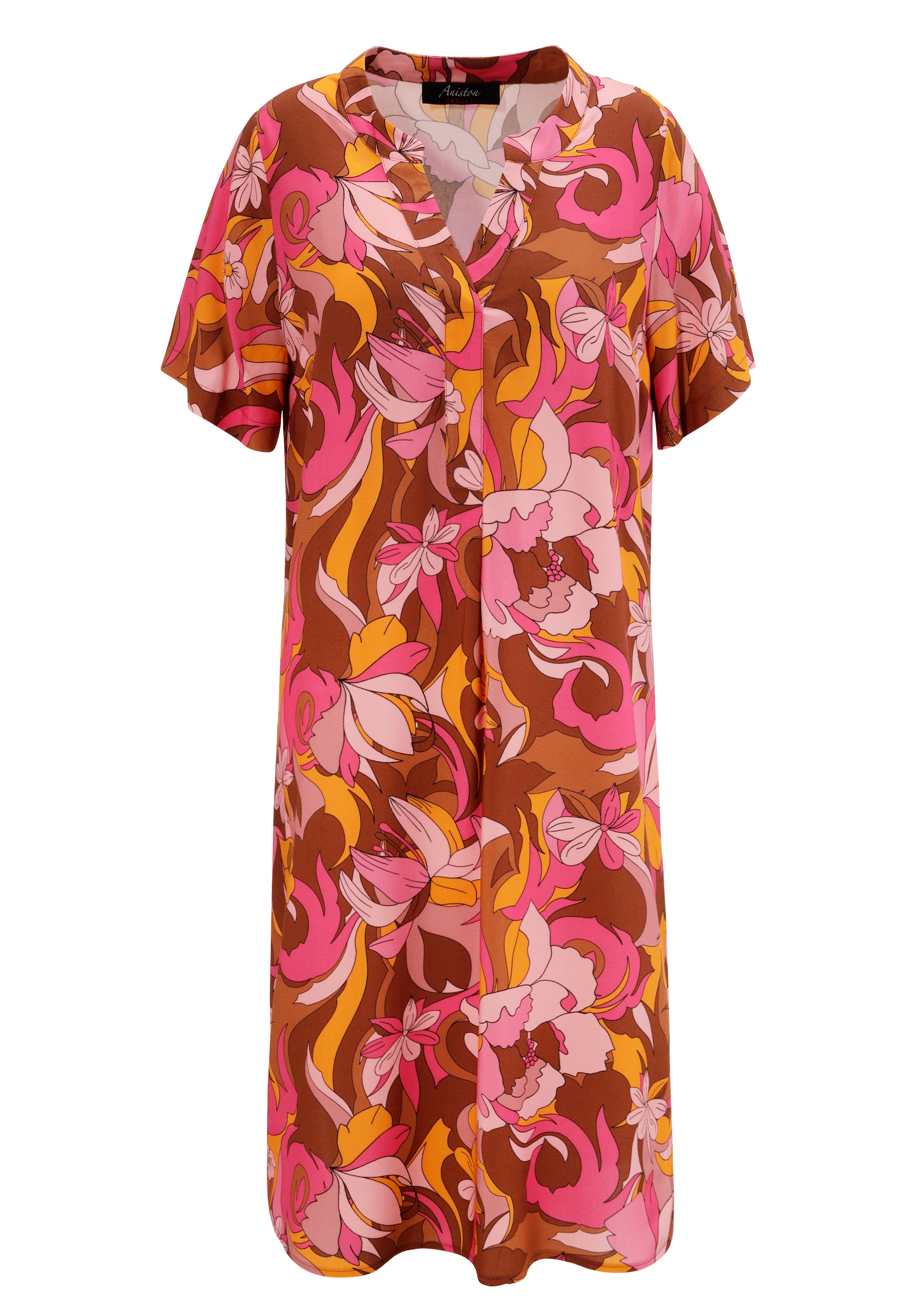 Aniston CASUAL Sommerkleid, mit extravagantem, grafischen Blumendruck