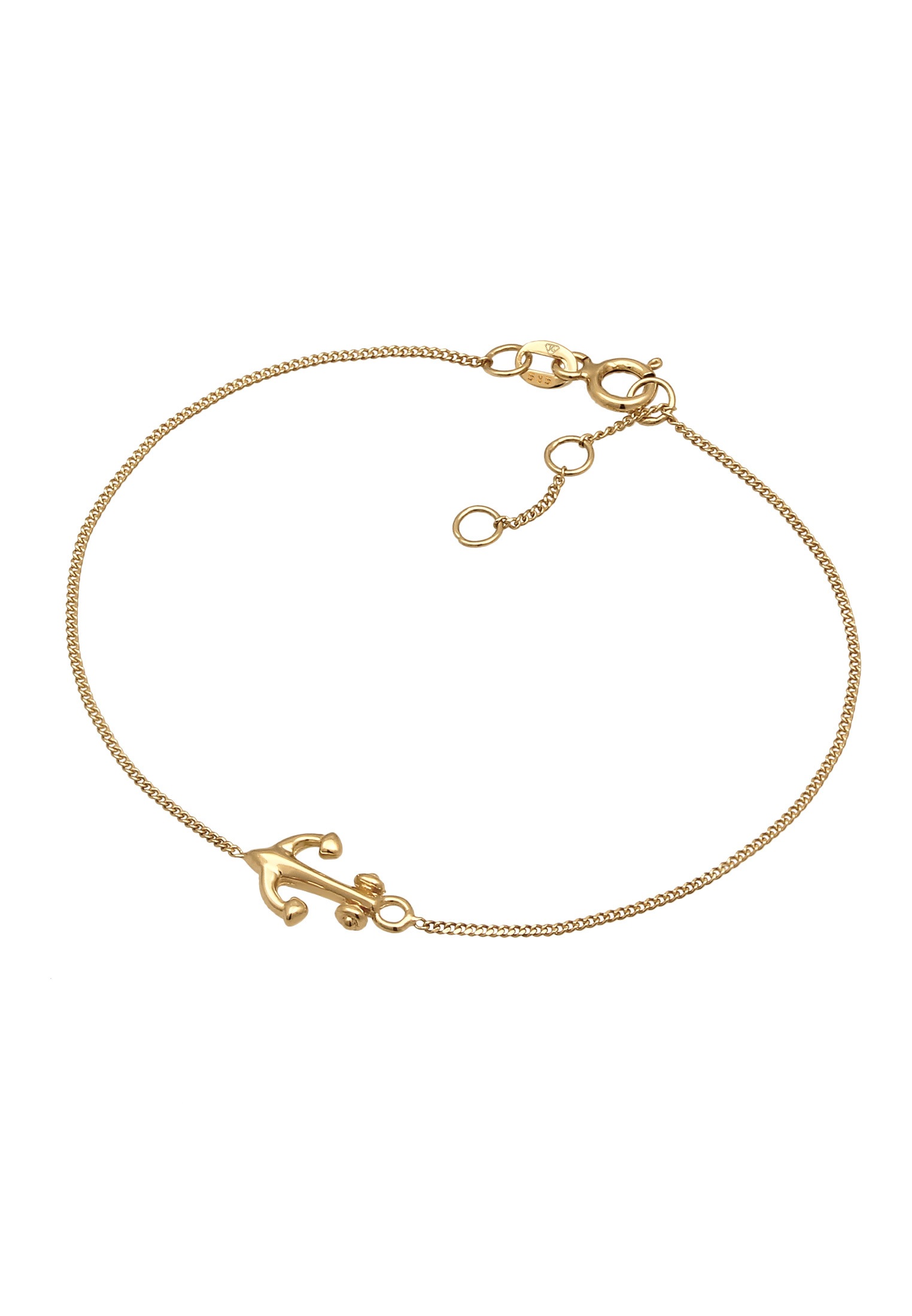 Elli Premium Armkette »Armband Anker Maritim Skipper 585er Gelbgold«