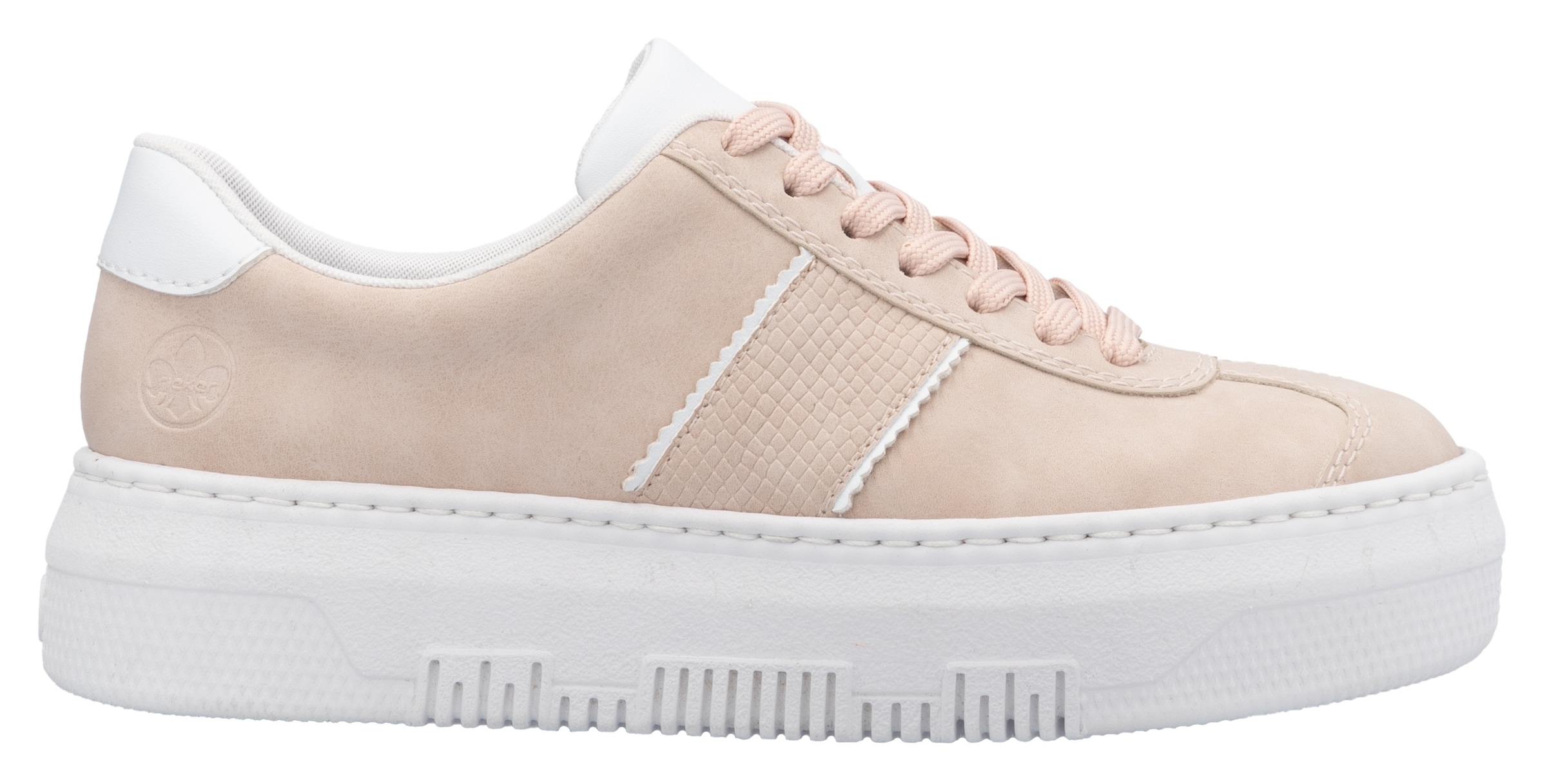 Rieker Plateausneaker, Schnürschuh, Halbschuh, Freizeitschuh mit gepolstertem Schaftrand