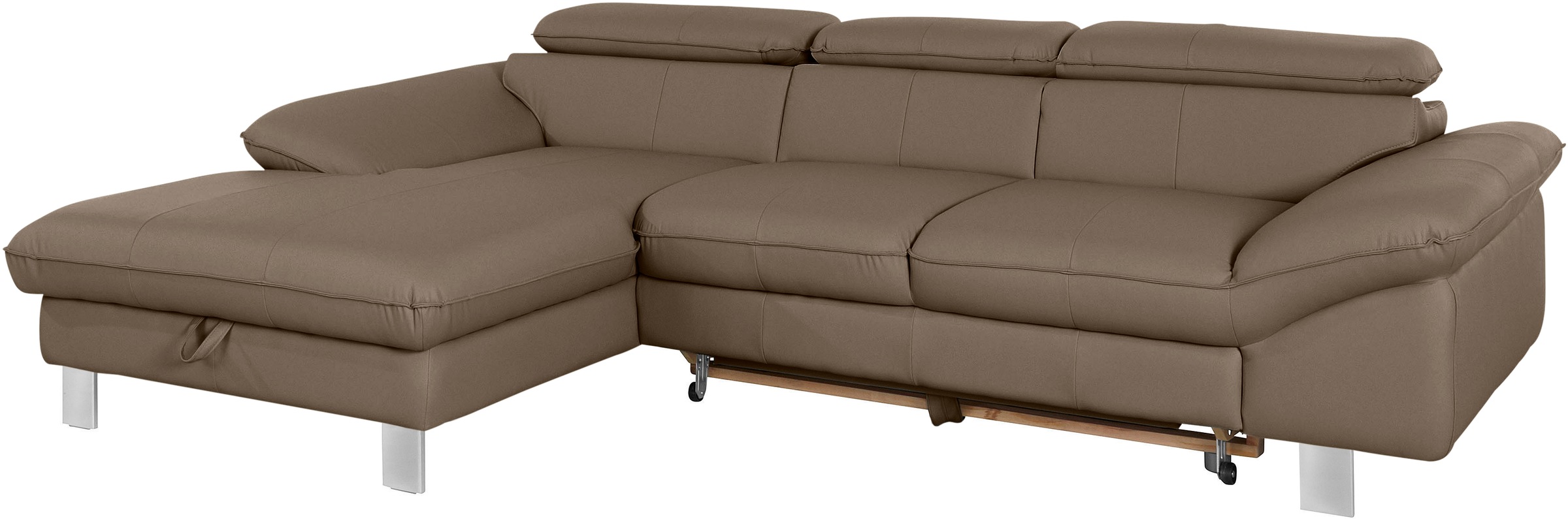 COTTA Ecksofa Driver, mit Kopfteilverstellung, wahlweise mit Bettfunktion