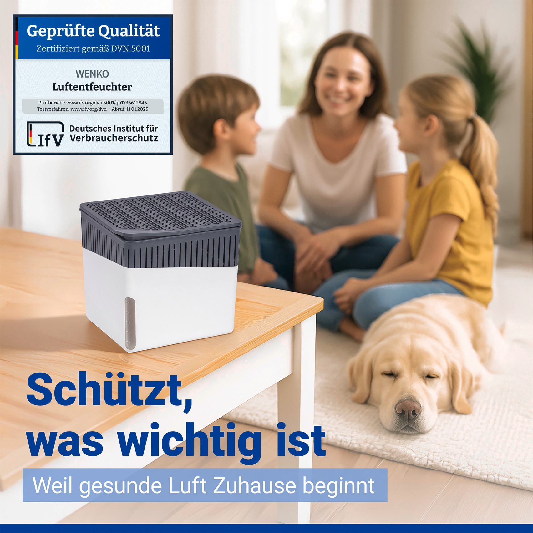 WENKO Luftentfeuchter »Cube« für 40 m³ Räume 2 x 500 g