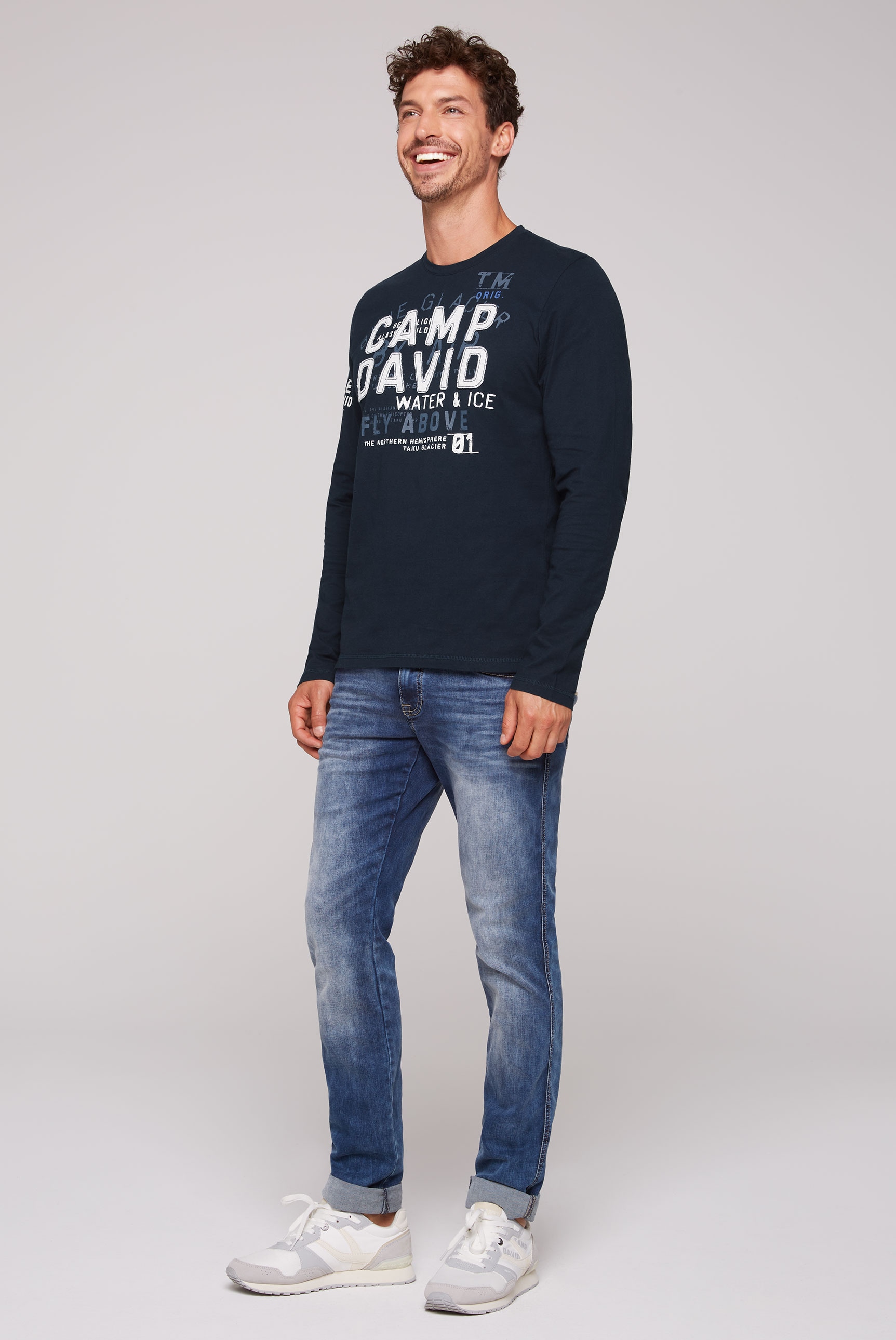 CAMP DAVID Langarmshirt, mit mehreren Prints