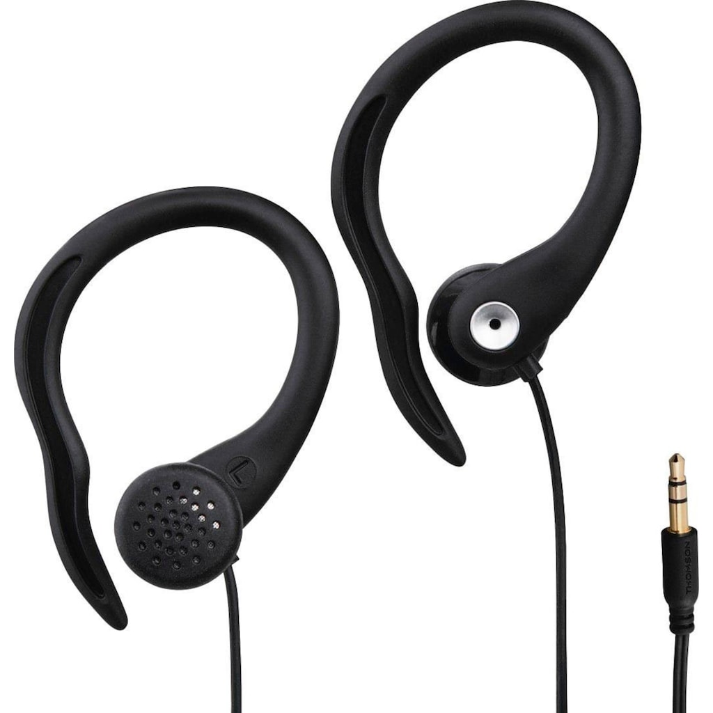 Thomson In-Ear-Kopfhörer »Clip-On Kopfhörer mit elastischem Silikon-Sportbügel, guter Klang«, 3,5 mm Klinkenstecker, Optimal für Sport