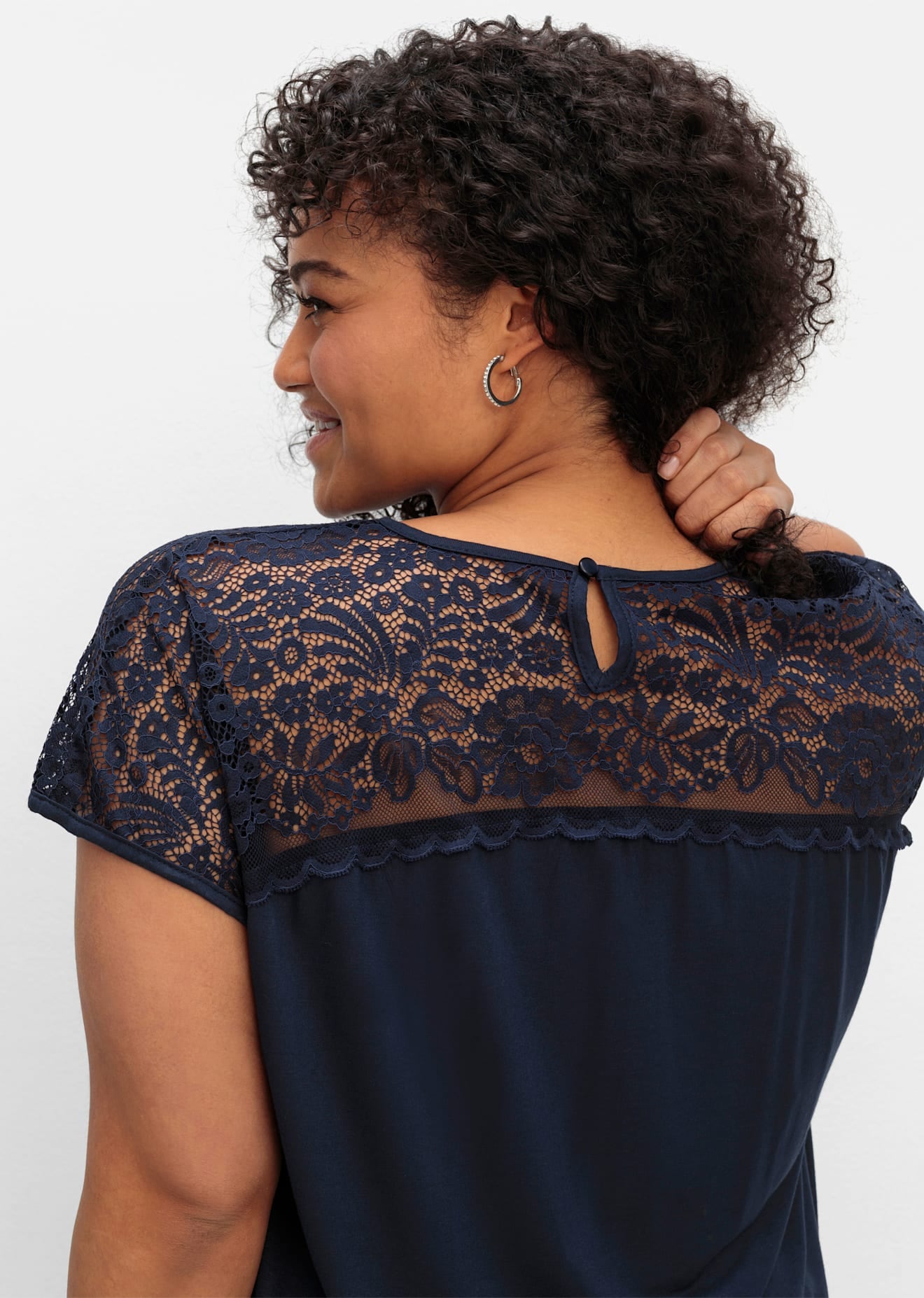Sheego Spitzenshirt »Spitzenshirt«, (1 tlg.)
