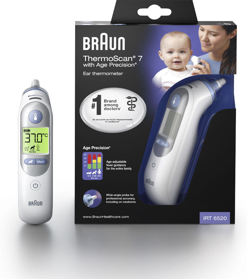 Ohr-Fieberthermometer »ThermoScan® 7 Ohrthermometer mit Age Precision® - IRT6520«, Für...