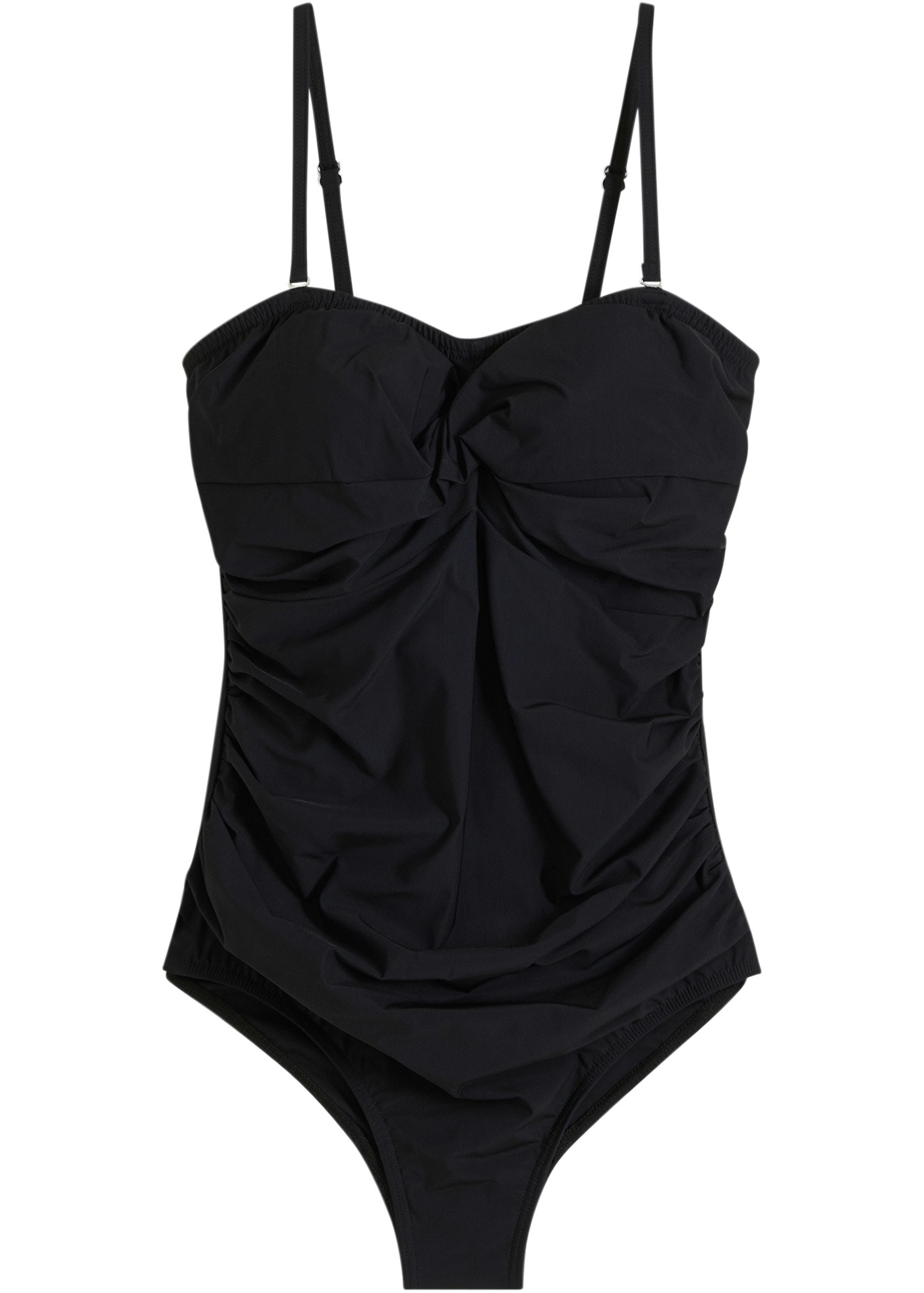 bonprix Badeanzug »Medium Shape-Badeanzug mit Wickeloptik« mit mittlerer Formkraft, mit Wickeloptik, mit Polyesterfutter