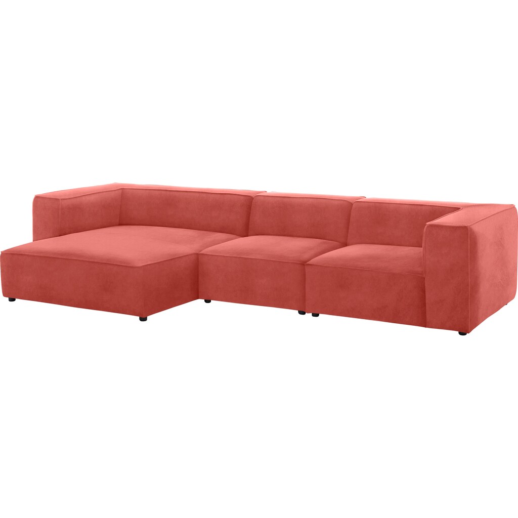 W.SCHILLIG Ecksofa »around-the-block«, mit eleganter Biese, mit Federkern, Breite 341 cm