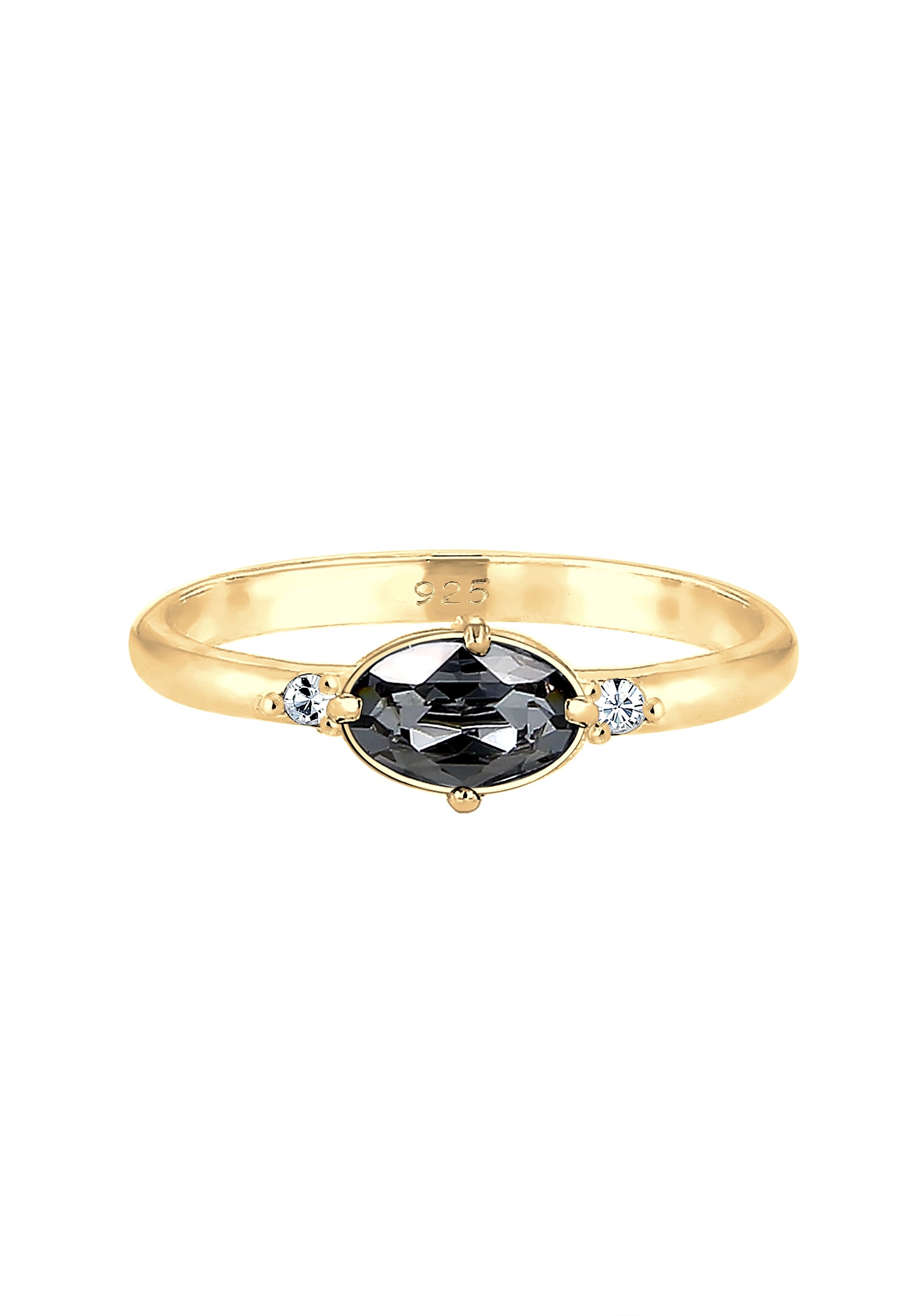 Elli Verlobungsring »Ring Bandring Kristalle 925 Silber«