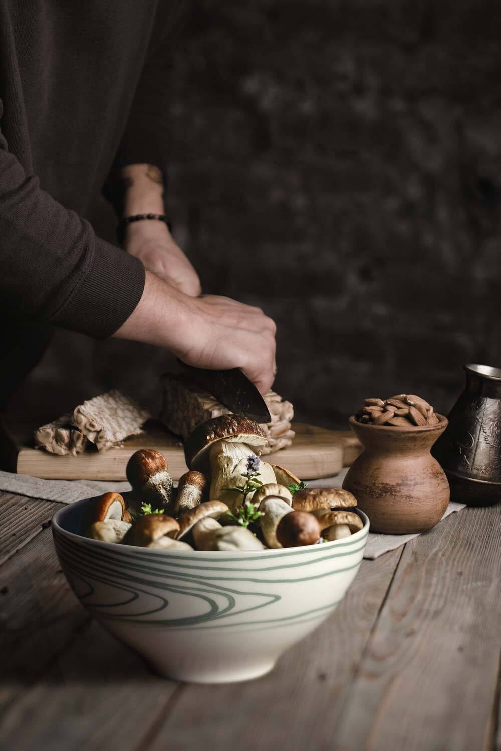 Seltmann Weiden Frühstücksteller »Frühstücksteller Life Nature Baumstruktur ø 22,5 cm 6er Set weiß-grün« Spülmaschinengeeignet, Mikrowellenfest, Ofenfest