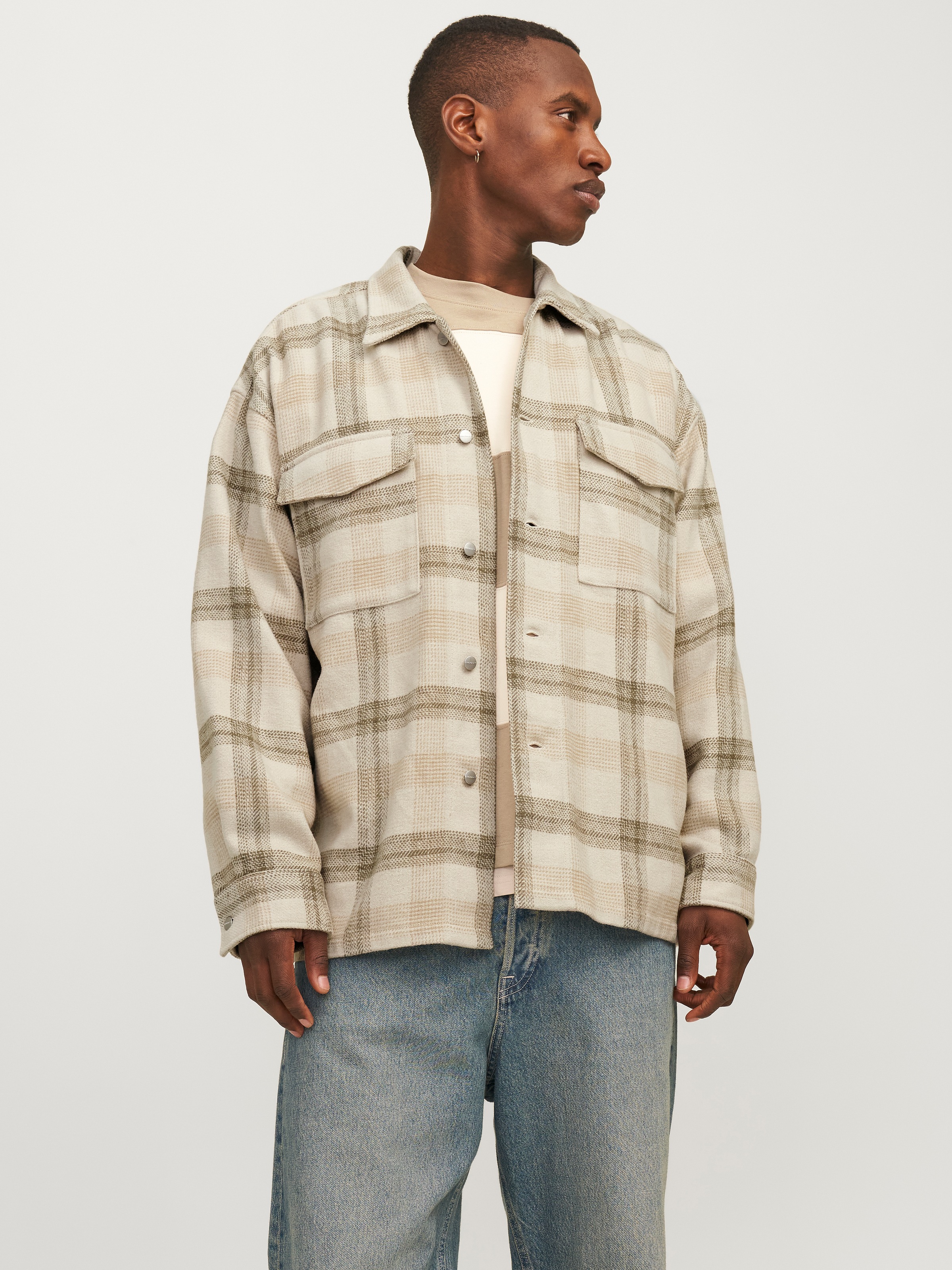 Jack & Jones Langarmhemd »JORVESTERBRO CHECK OVERSHIRT LS SN«