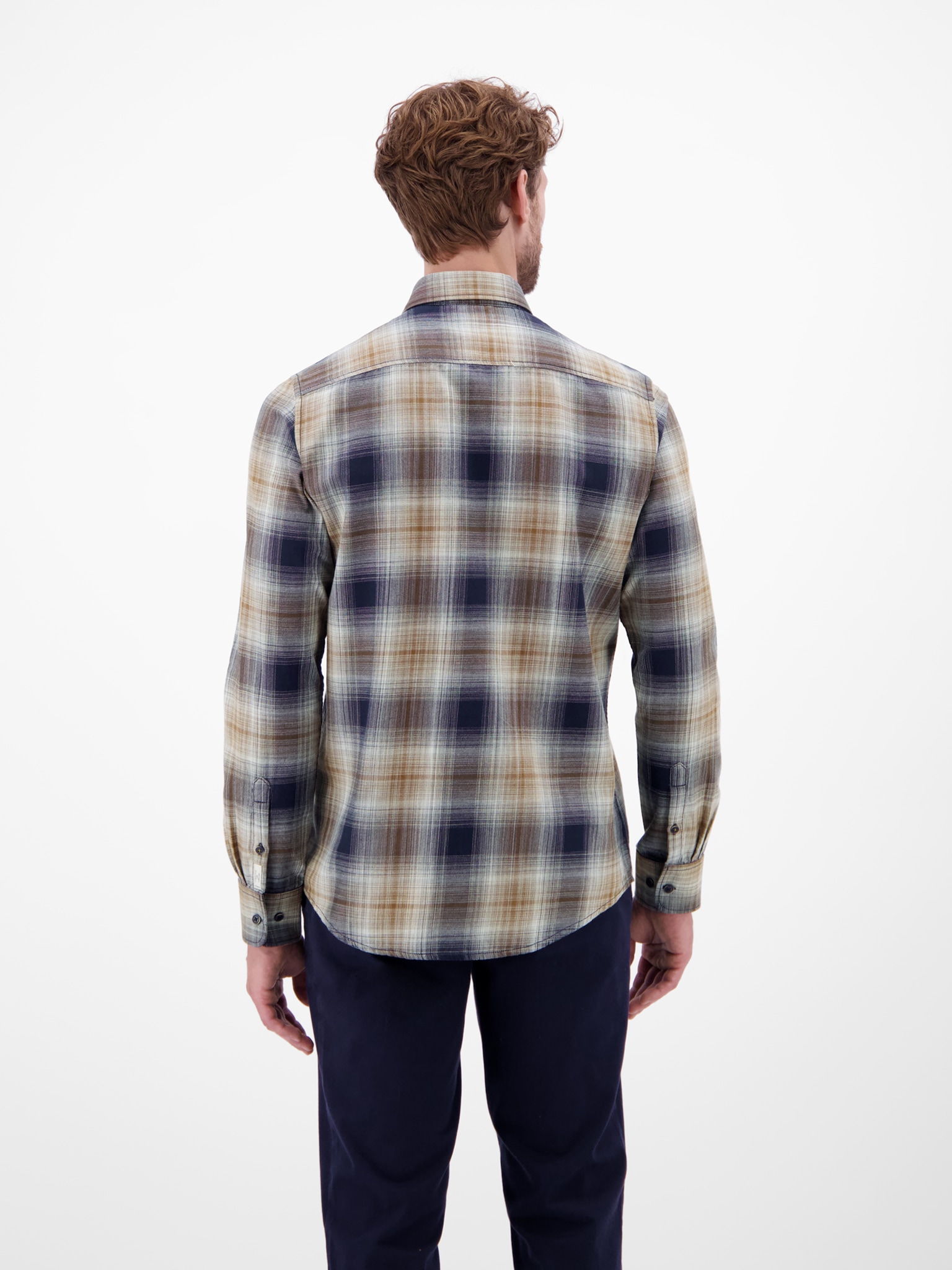 LERROS Langarmhemd mit Karo Muster