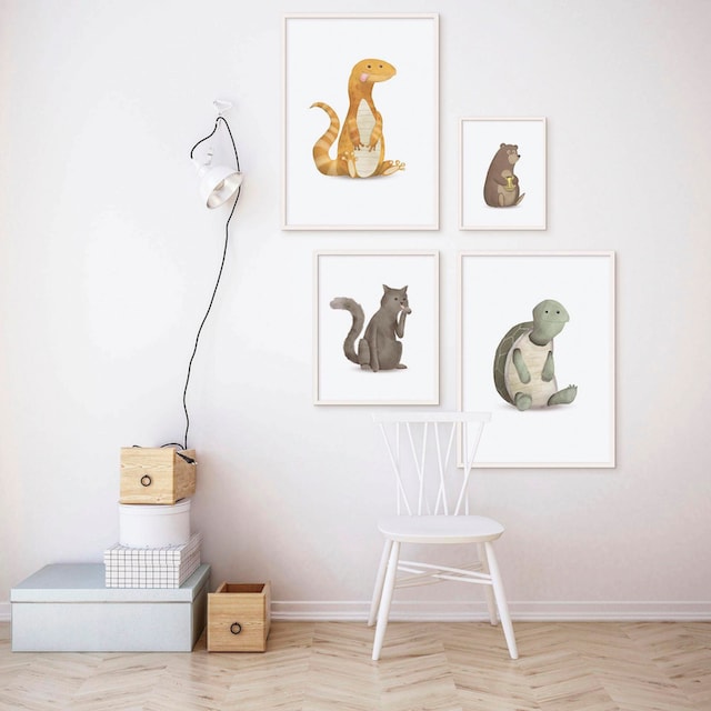 Komar Poster »Cute Animal Cat«, Tiere, (1 St.), Kinderzimmer, Schlafzimmer,  Wohnzimmer online kaufen | mit 3 Jahren XXL Garantie