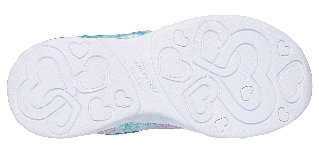 Skechers Sneaker »INFINITE HEART LIGHTS«, Klettschuh mit Blinkfunktion, Größenschablone zum Download