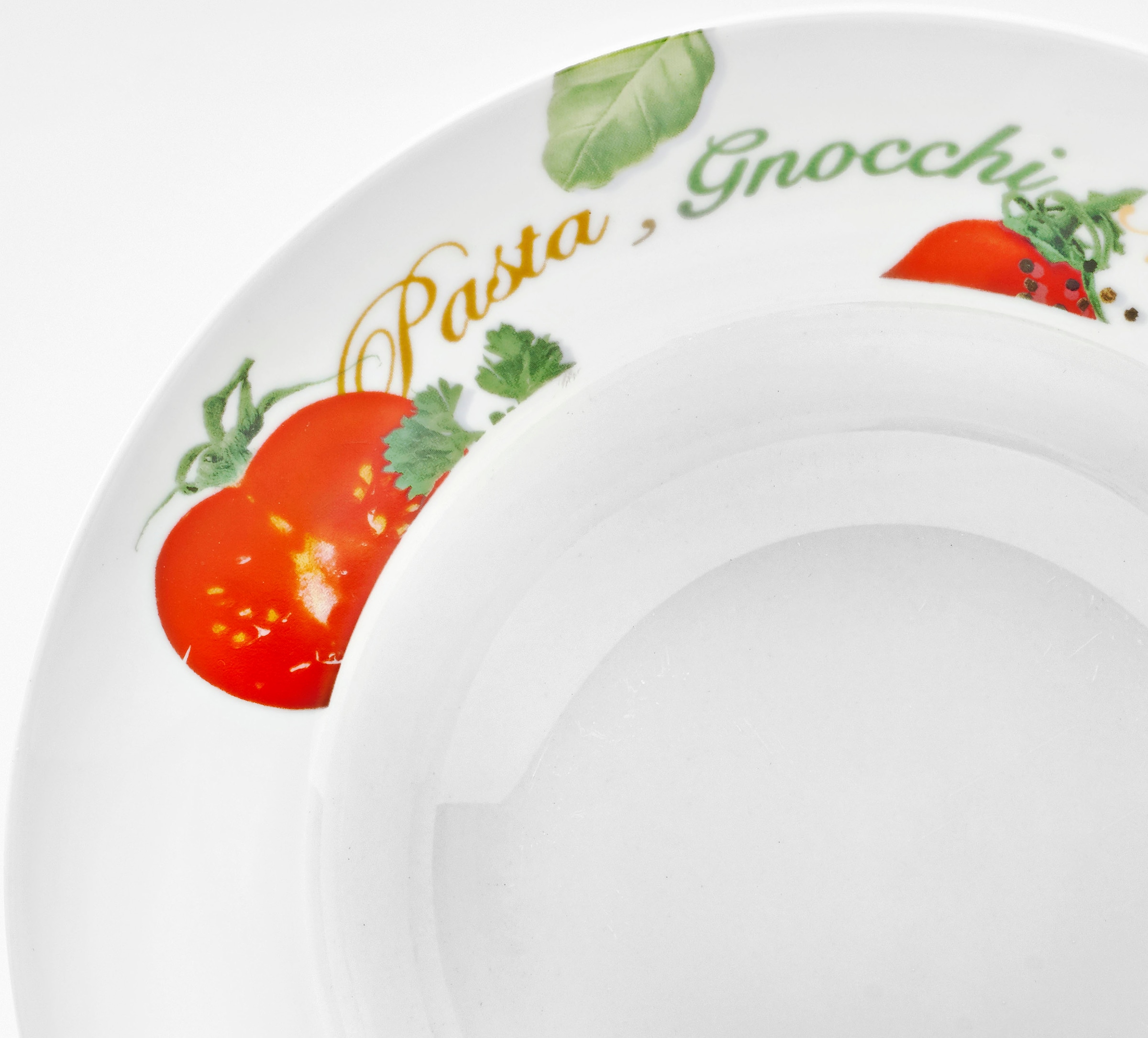 van Well Pastateller »Milano«, (Set, 6 St., 6 Pastateller 27cm), Porzellan, spülmaschinen- und mikrowellengeeignet, Ø 27 cm