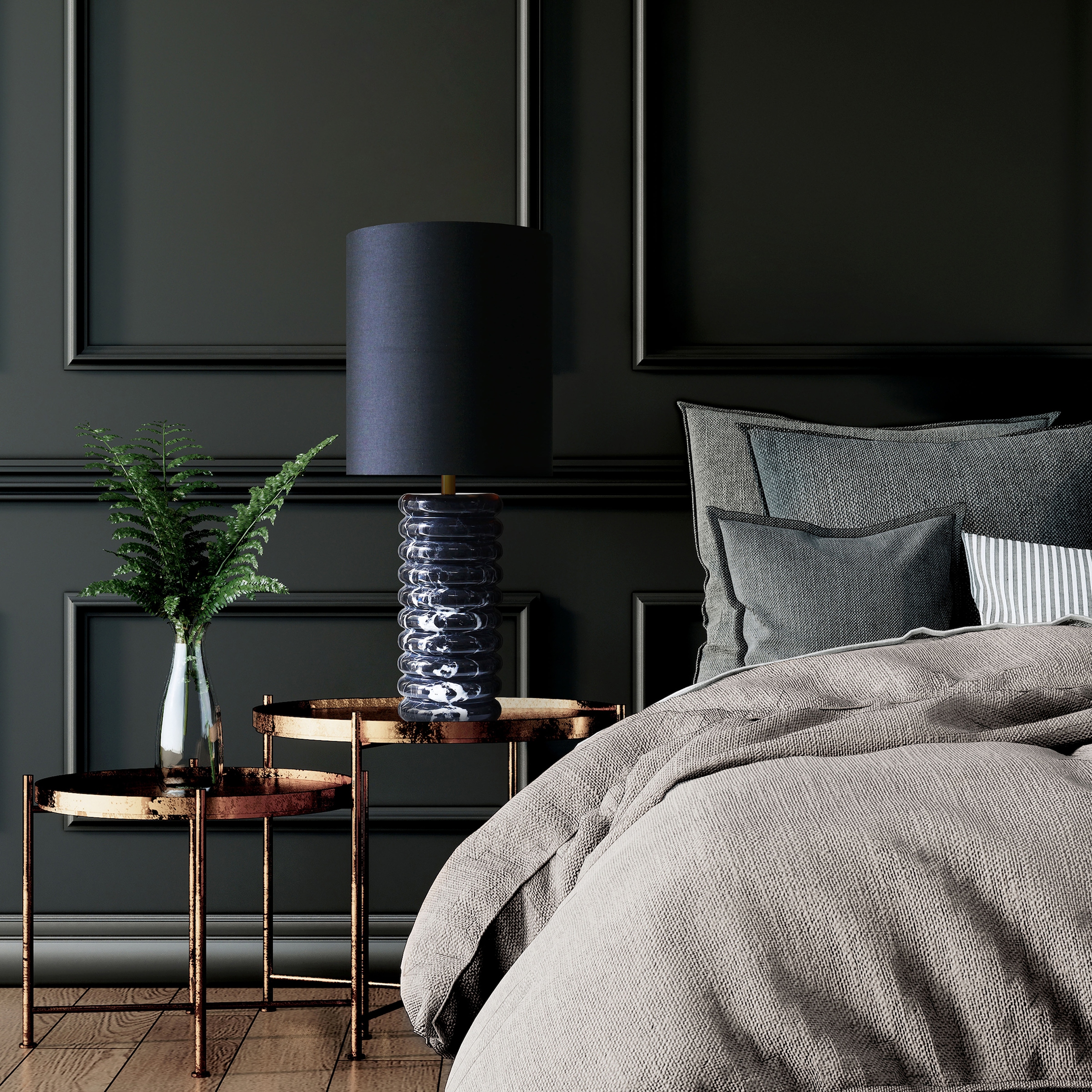 SalesFever Tischleuchte »Marmor« E27 1 Stk. mit Marmor-Standfuß