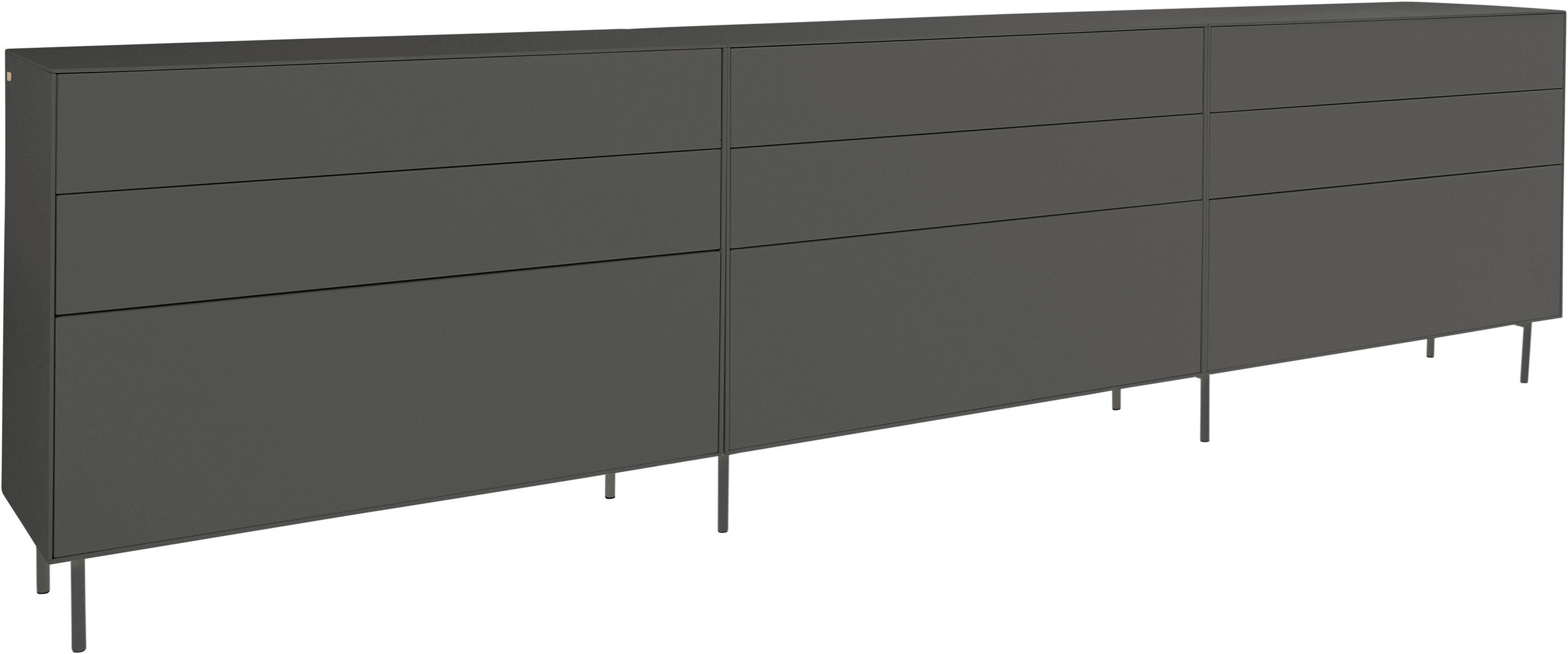 LeGer Home by Lena Gercke Sideboard »Essentials«, (3 St.), Breite: 335cm, MDF lackiert, Push-to-open-Funktion