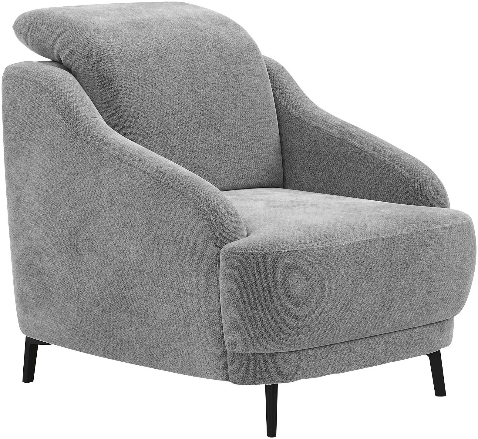 sit&more Sessel »Blues«, (1 St.), mit Metallfüßen, schwarz-matt