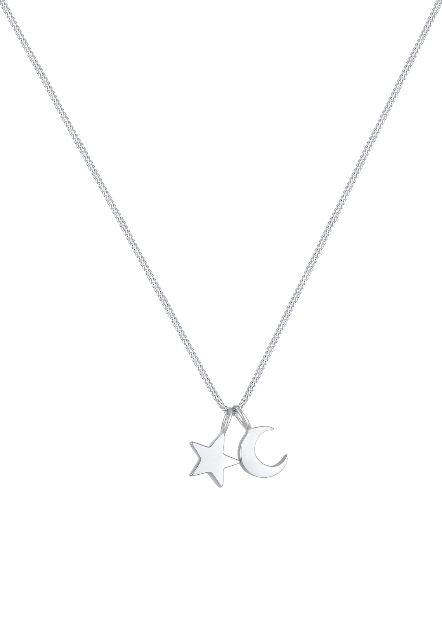 Elli Kette mit Anhänger »Halskette Stern Mond Anhänger Astro Basic 925 Silber«