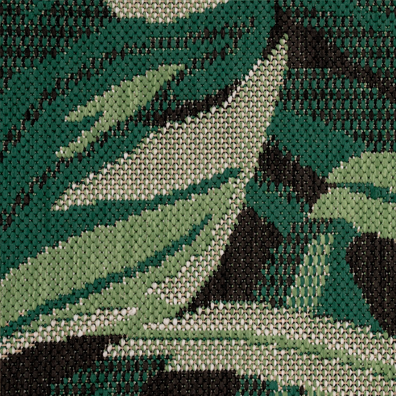 Paco Home Teppich »Ostende 551« rechteckig 4 mm Höhe Flachgewebe, Motiv Palmenblätter, In- und Outdoor geeignet