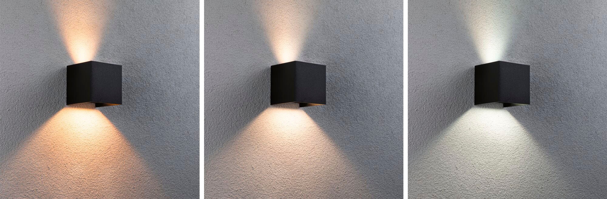 Paulmann LED Außen-Wandleuchte »Outdoor 230V Cybo RGBW Zigbee 2000-6500K anthrazit«, 2 flammig, Zigbee RGBW