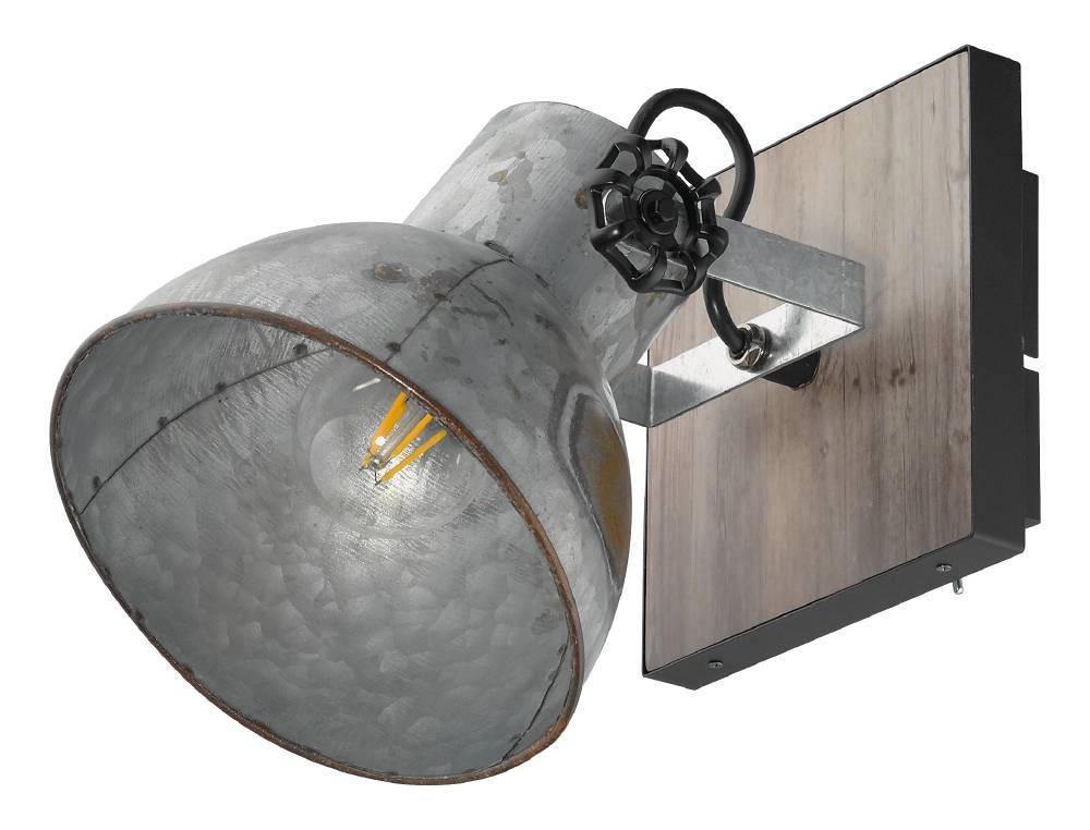 EGLO Wandstrahler »BARNSTAPLE«, 1 flammig, Leuchtmittel E27 | ohne Leuchtmittel, Wandspot aus Stahl, schwenkbar, exkl. E27 (max. 40W), Lampe, Spot