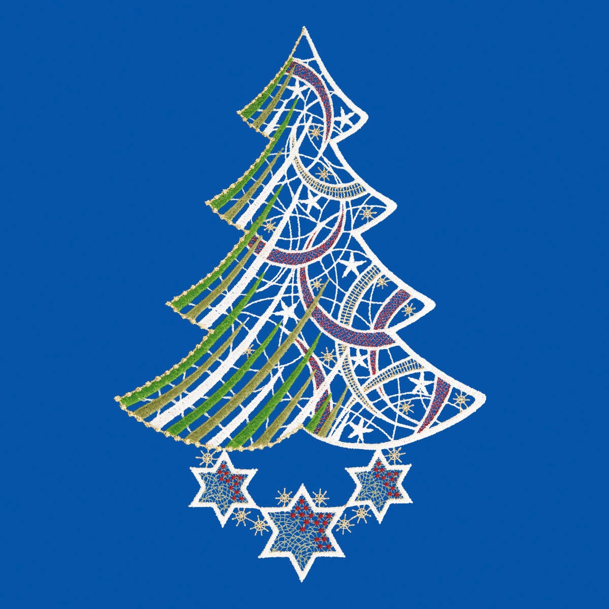 W. Reuter & Sohn - Plauener Spitze® Fensterbild »Baum« Made in Germany