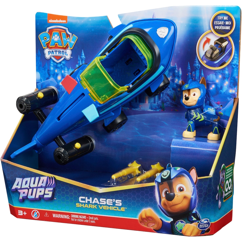 Spin Master Spielzeug-Auto »Paw Patrol - Aqua Pups - Basic Themed Vehicles Solid Chase«, mit Funktionen