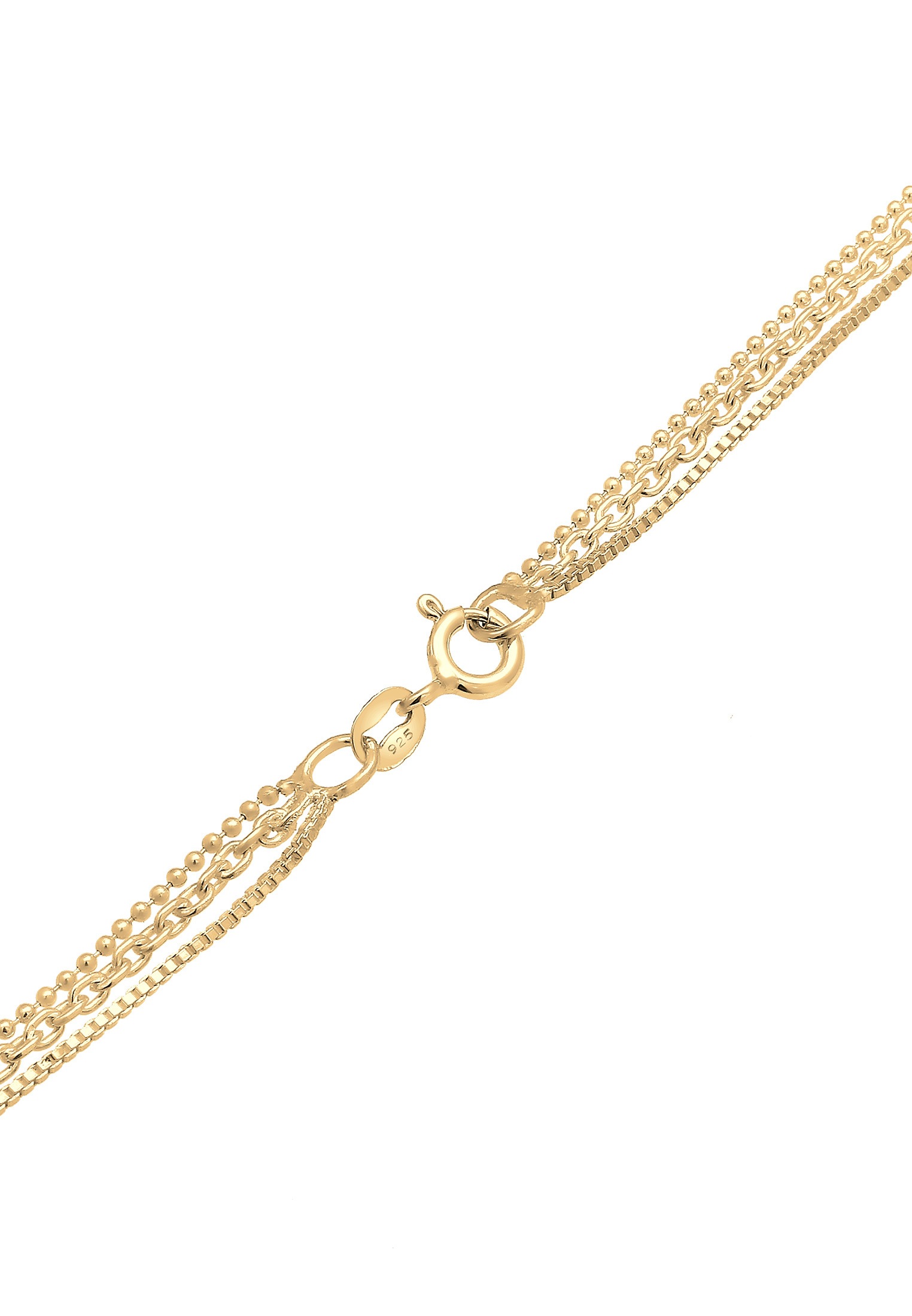 Elli Silberkette »Halskette Basic Layer Lagen Look Trend Blogger 925 Silber«