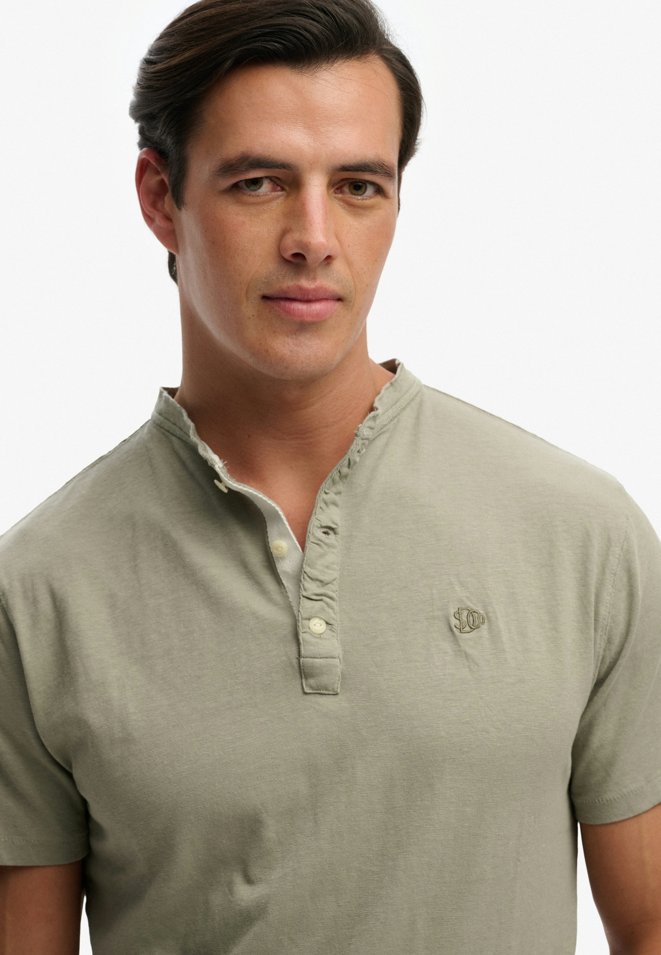 Superdry T-Shirt »CLASSIC COTTON LIN SS GRANDAD«