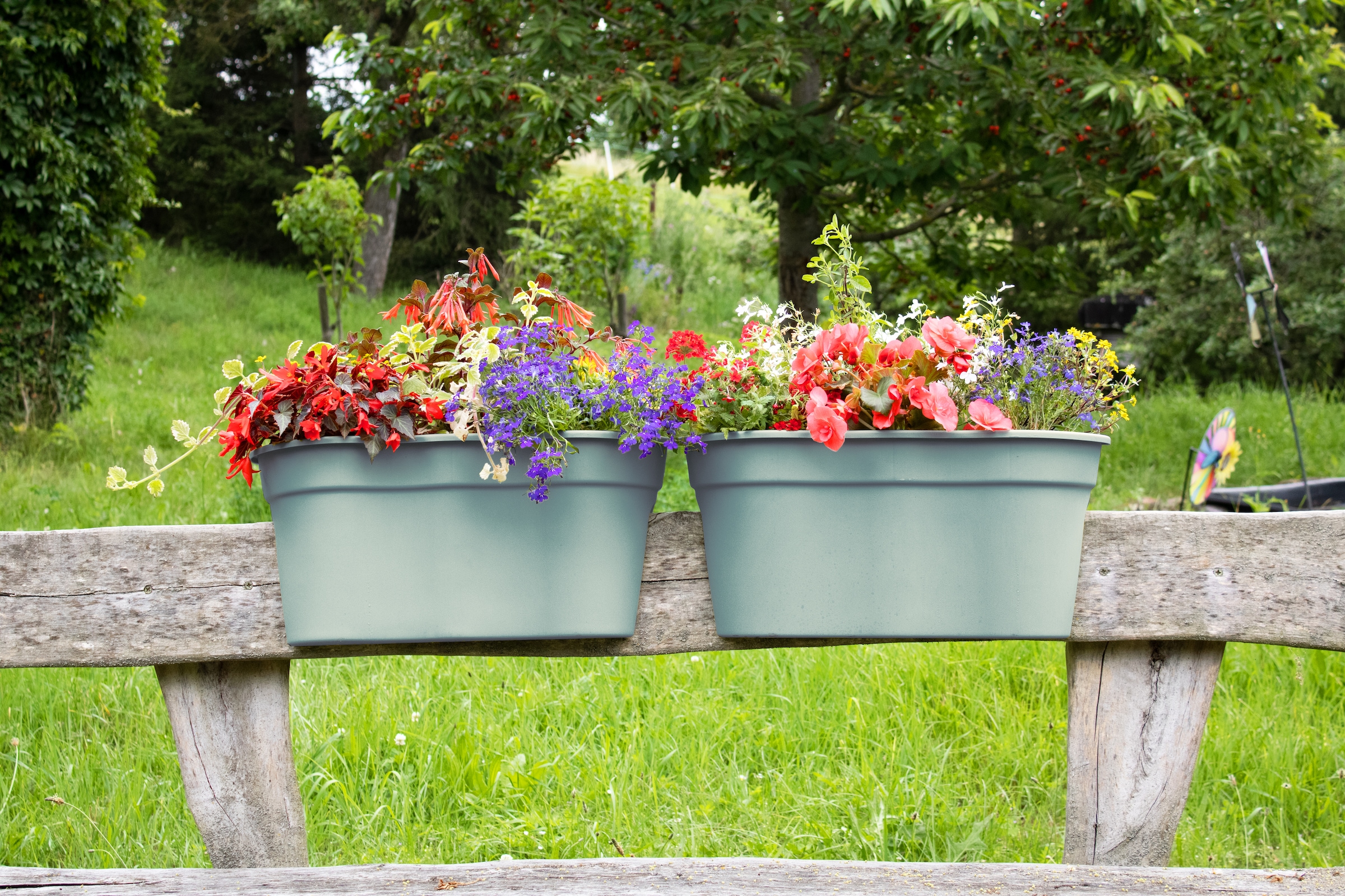 KHW Balkonkasten »Flowerclip XXL«, (Set, 2 St.), BxTxH: 57,5x27,7x27 cm