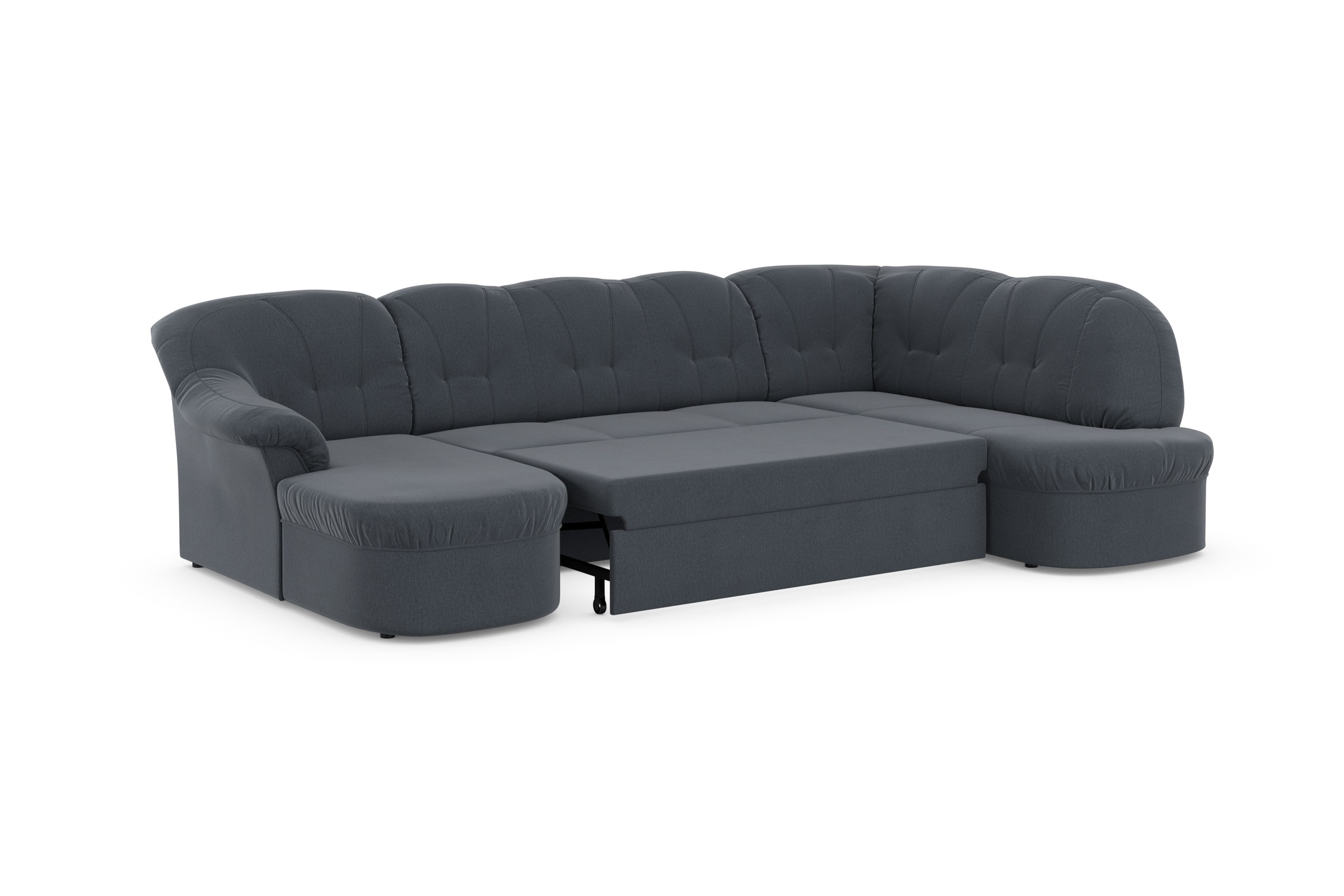 DOMO collection Wohnlandschaft »Pegnitz, zeitlos und modern, mit attraktiver Rückensteppung, U-Form«, wahlweise mit Bettfunktion