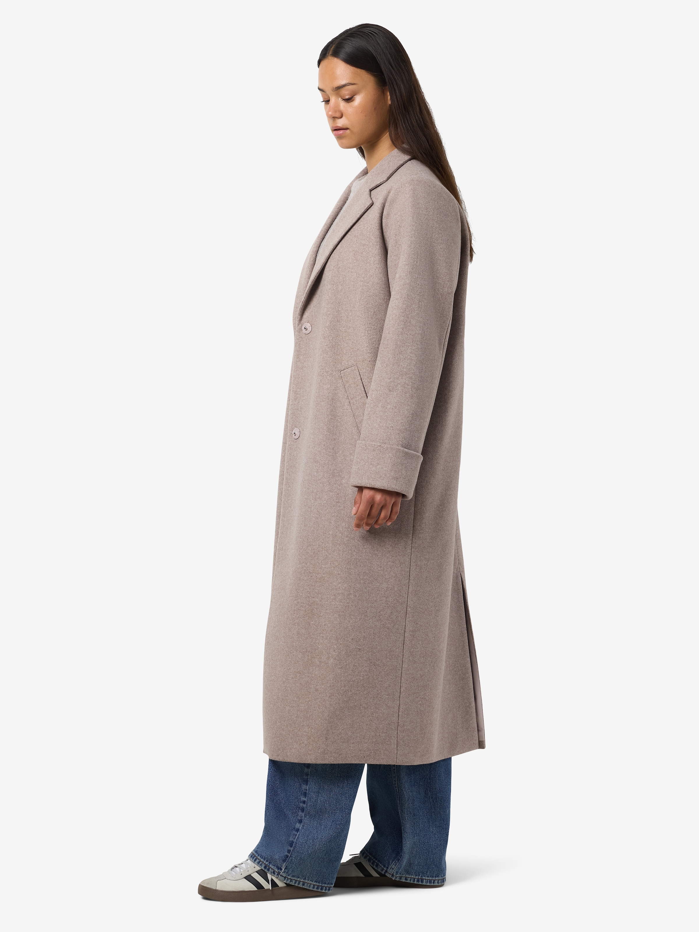 Noisy may Langmantel »NMCADDY L/S LONG COAT FWD NOOS« Kunstfaser, loose fit