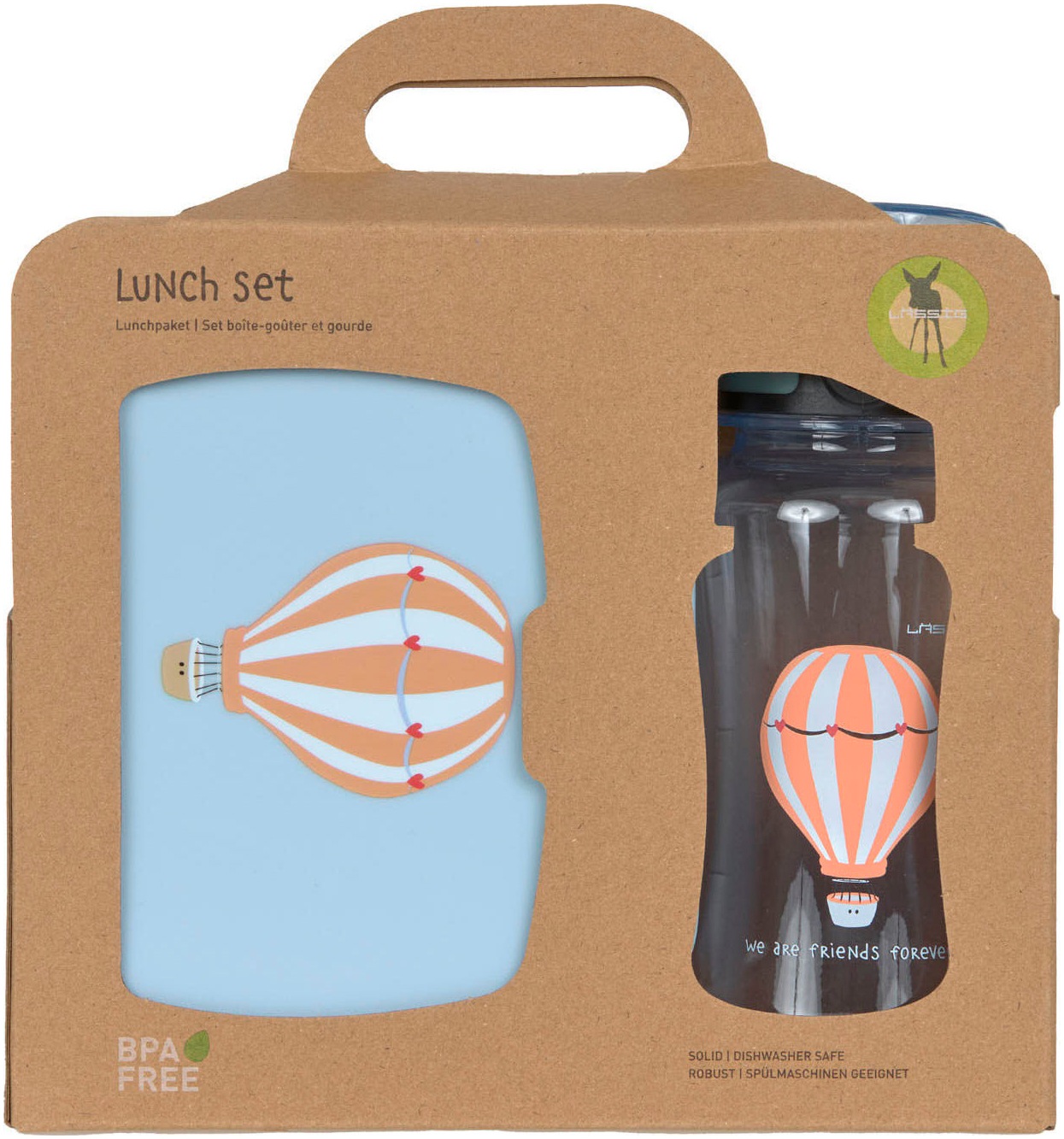 LÄSSIG Lunchbox »Tiny Drivers, Balloon«, (Set, 2 tlg.), mit Trinkflasche