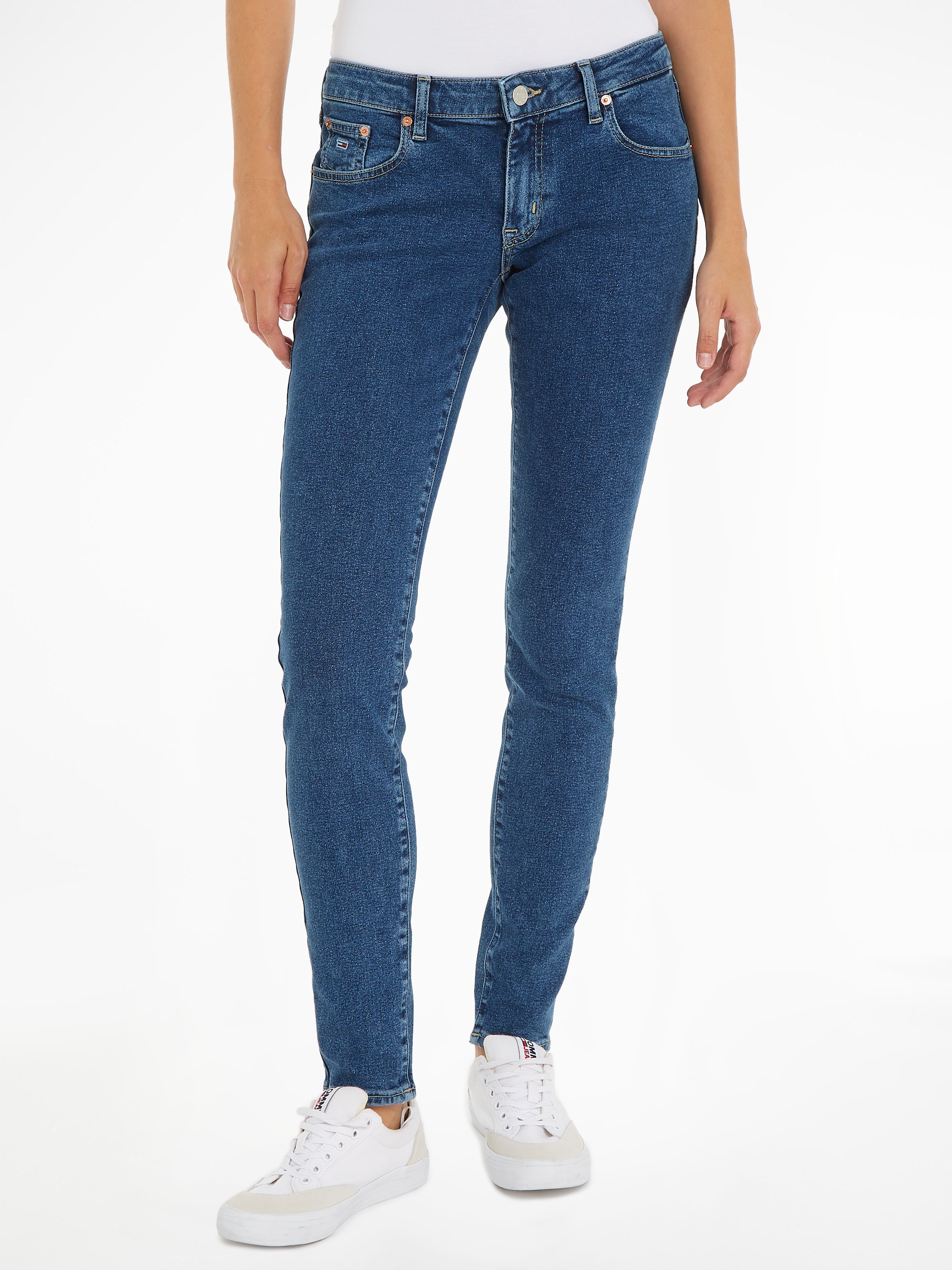 Slim-fit-Jeans »Skinny Jeans Marken Low Waist Mittlere Leibhöhe«, mit Faded-Out Effekten