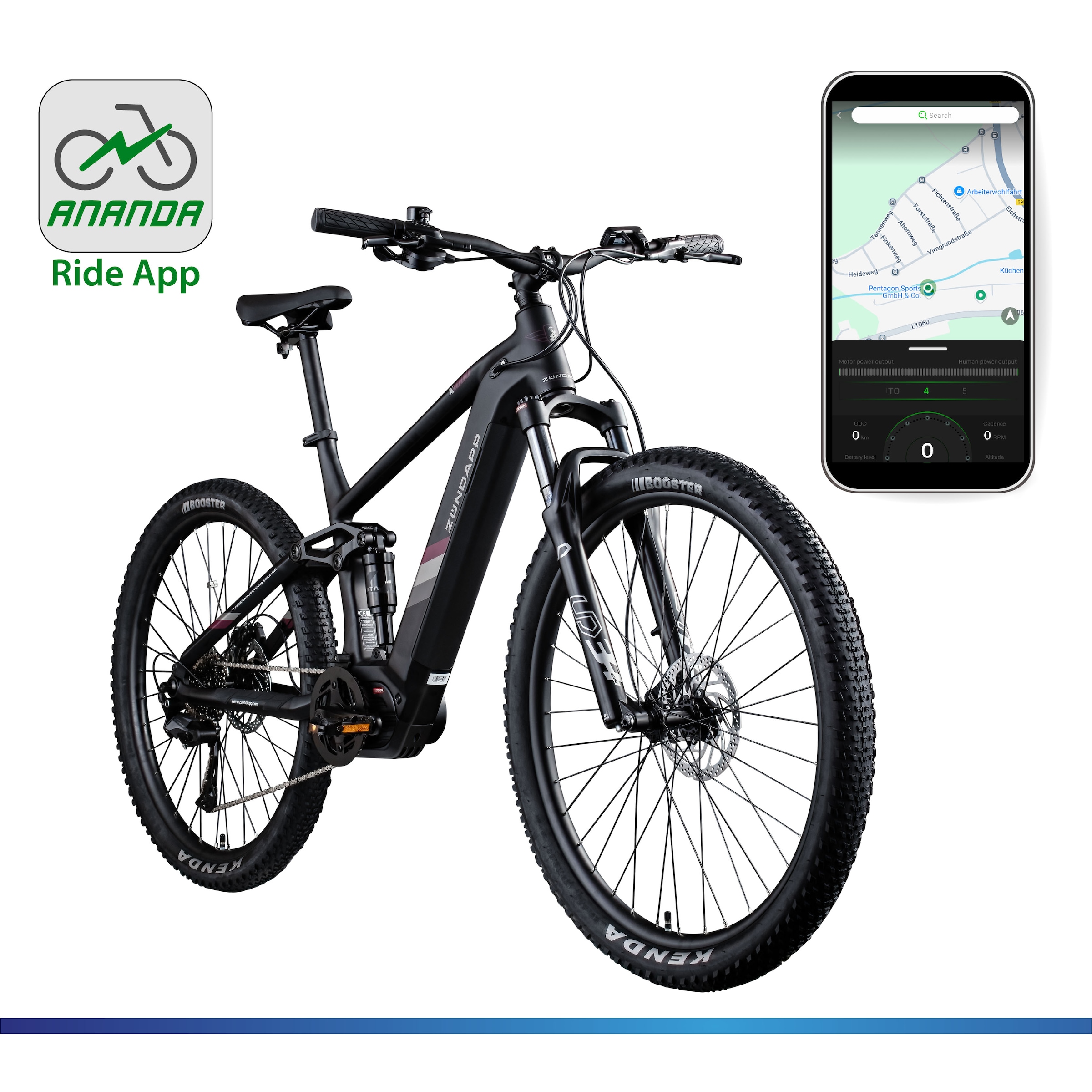 Zündapp »X1000« 10 Gang Shimano Cues U62020 SGS Schaltwerk Kettenschaltung Mittelmotor 250 W E Bike Mountainbike Fully 29 Zoll 10 Gänge Pedelec Damen Herren 730 Wh
