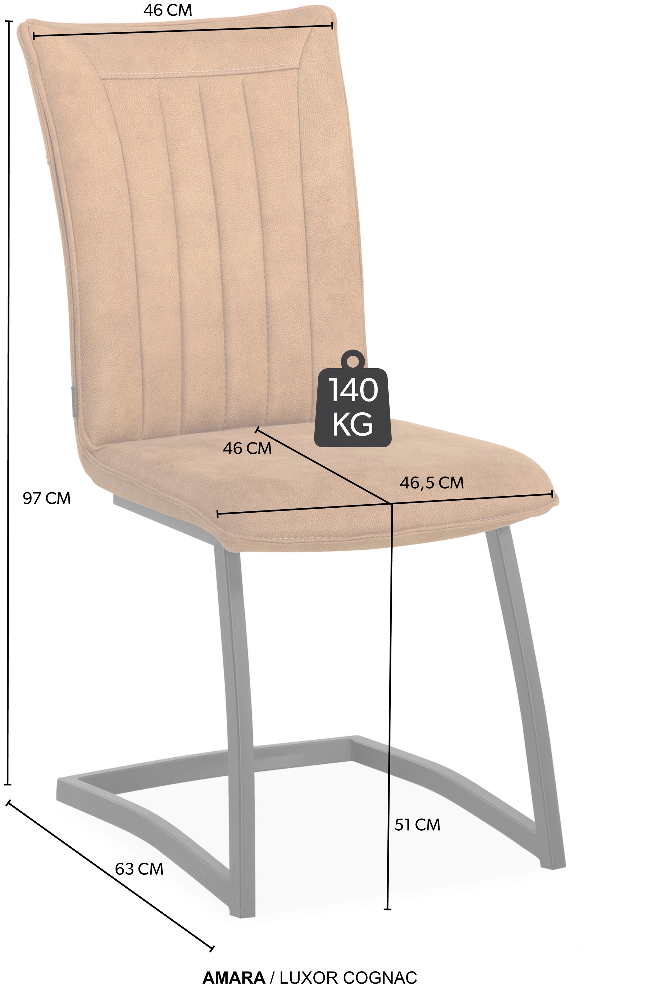 OMG Design Freischwinger »Amara«, (Set), 1 St., Stoff, Esszimmerstuhl, Küchenstuhl, pflegeleichter Bezug