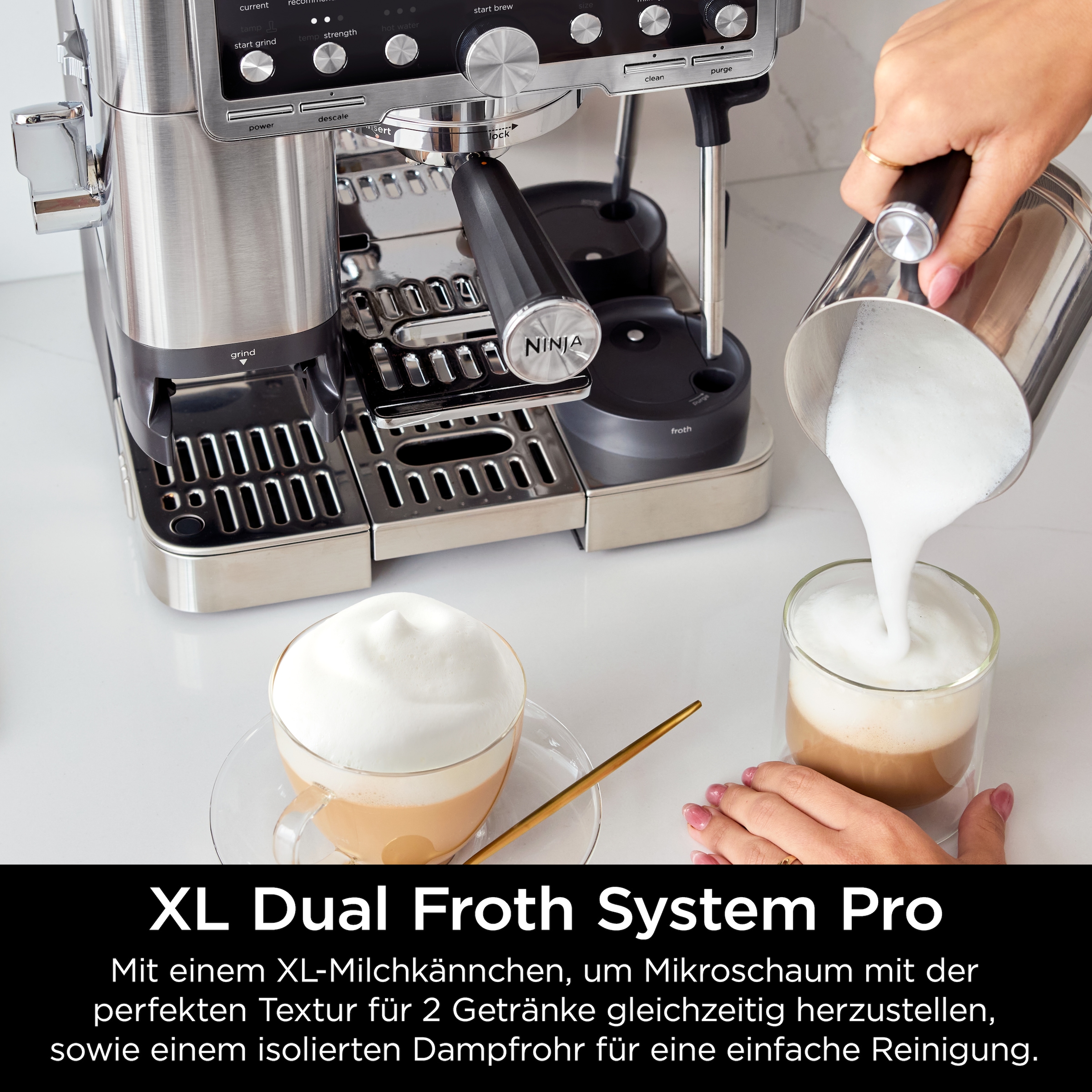 NINJA Espressomaschine »Ninja Luxe™ Café Pro Kaffeemaschine ES701EU« 3-in-1-Kaffeemaschine für Espresso, Filterkaffee und Cold Brew