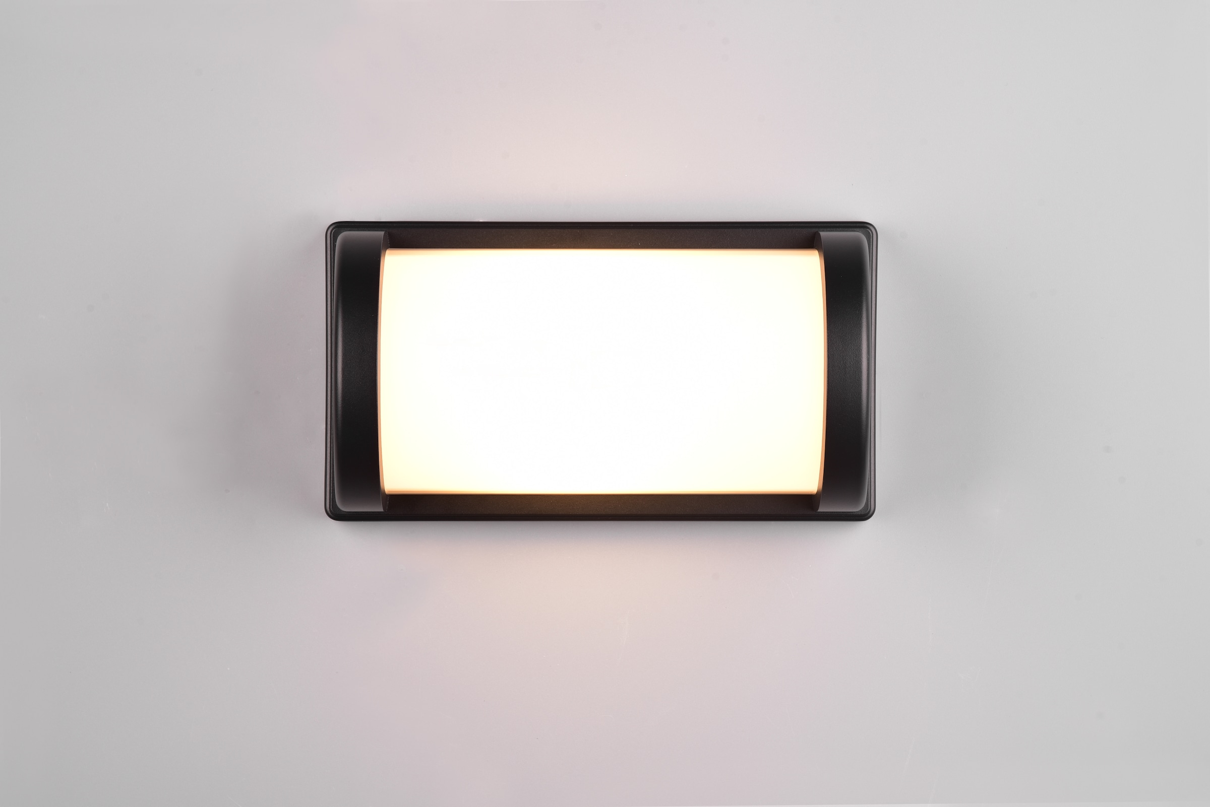 REALITY Leuchten Außen-Wandleuchte »PUELO, Outdoor Wandlampe Hauswand Fassade Garten, exkl 1x E27 max 10W« E27 1 Stk. warmweiß - kaltweiß halbrunde Aussen Wandlampe aus Aluminium, IP44, Höhe 26cm Breite 14 cm