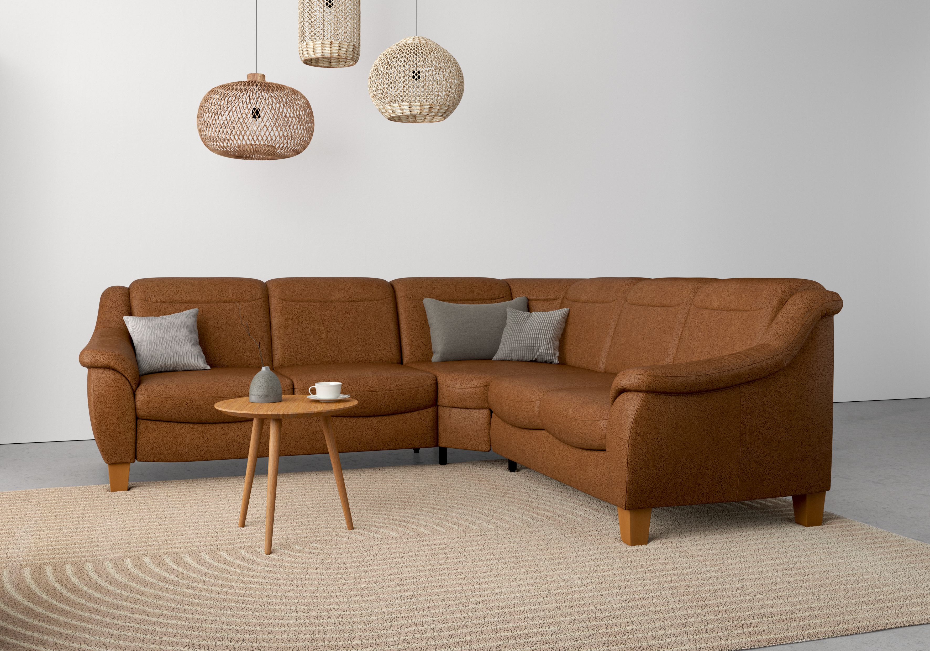 OTTO home Ecksofa "Caldera L-Form" Federkern, optional Kopfteilverstellung, Schlaffunktion & Bettkasten