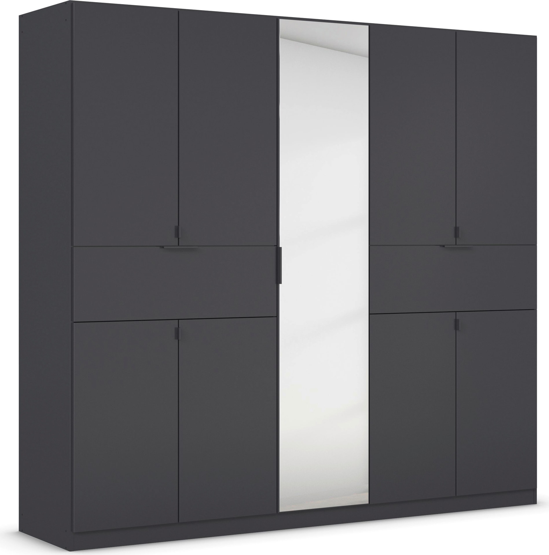 rauch Drehtürenschrank "Kleiderschrank Schrank Garderobe Wäscheschrank TICAO" Schubladen in der Höhe variabel positionierbar, mit 2 geräumigen Schubladen, viel Stauraum MADE IN GERMANY