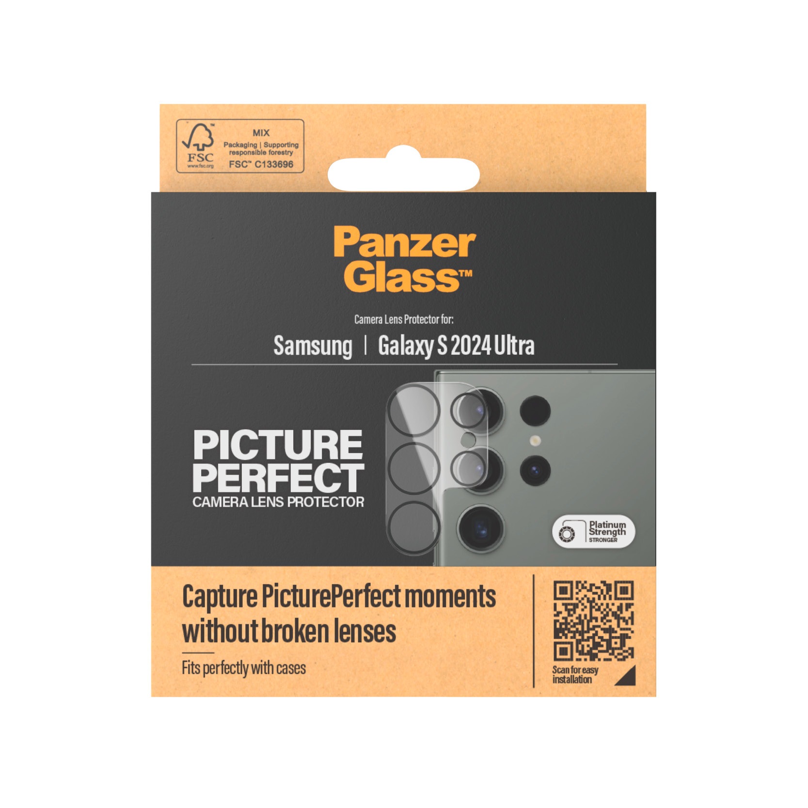 PanzerGlass Kameraschutzglas »PicturePerfect Camera Lens Protector« für Samsung Galaxy S24 Ultra Lens Cover, stoßfest, kratzbeständig