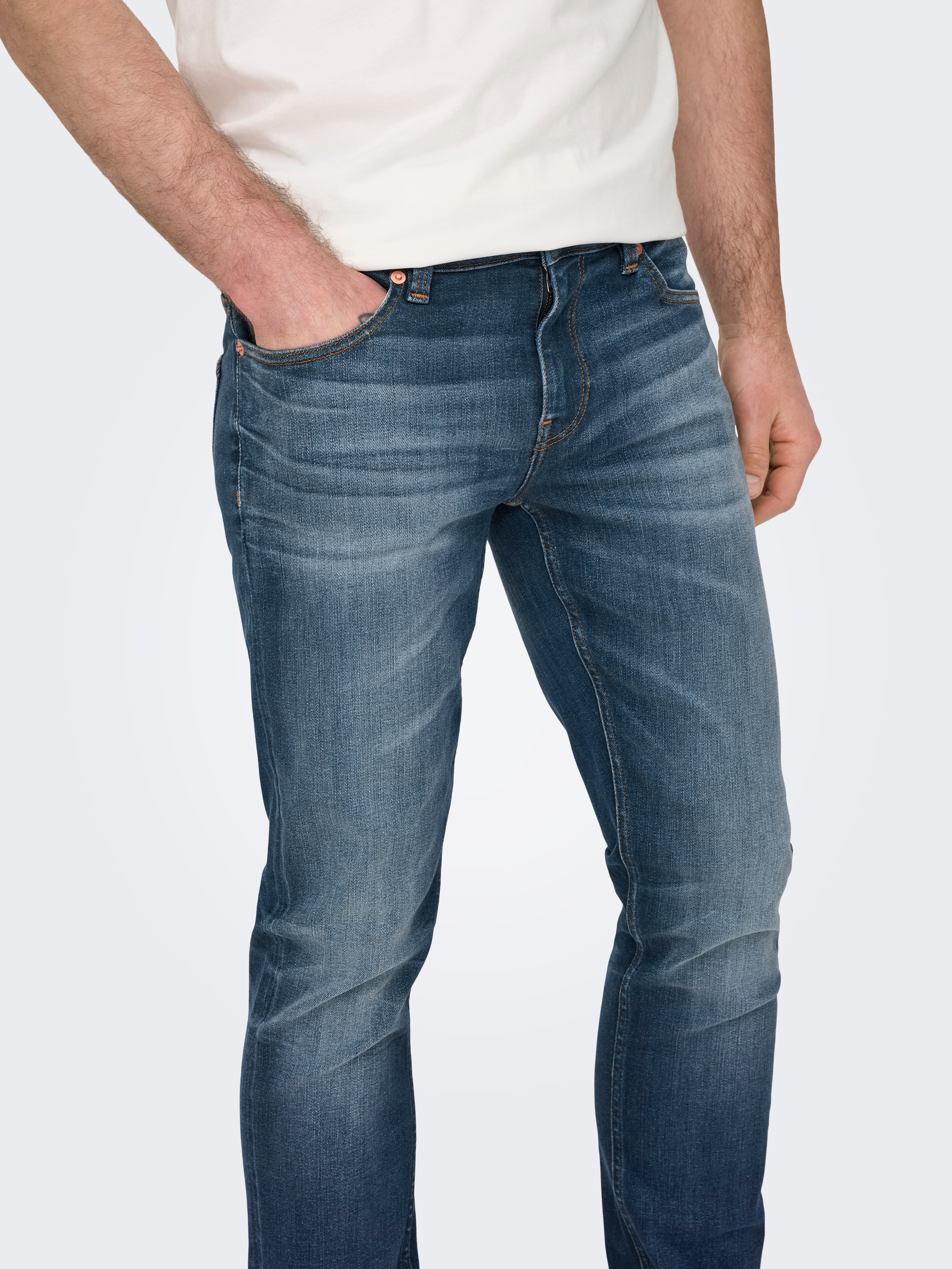 ONLY & SONS Slim-fit-Jeans »OS ONSLOOM SLIM BLUE GREY 40«, mit Destroyed Effekt