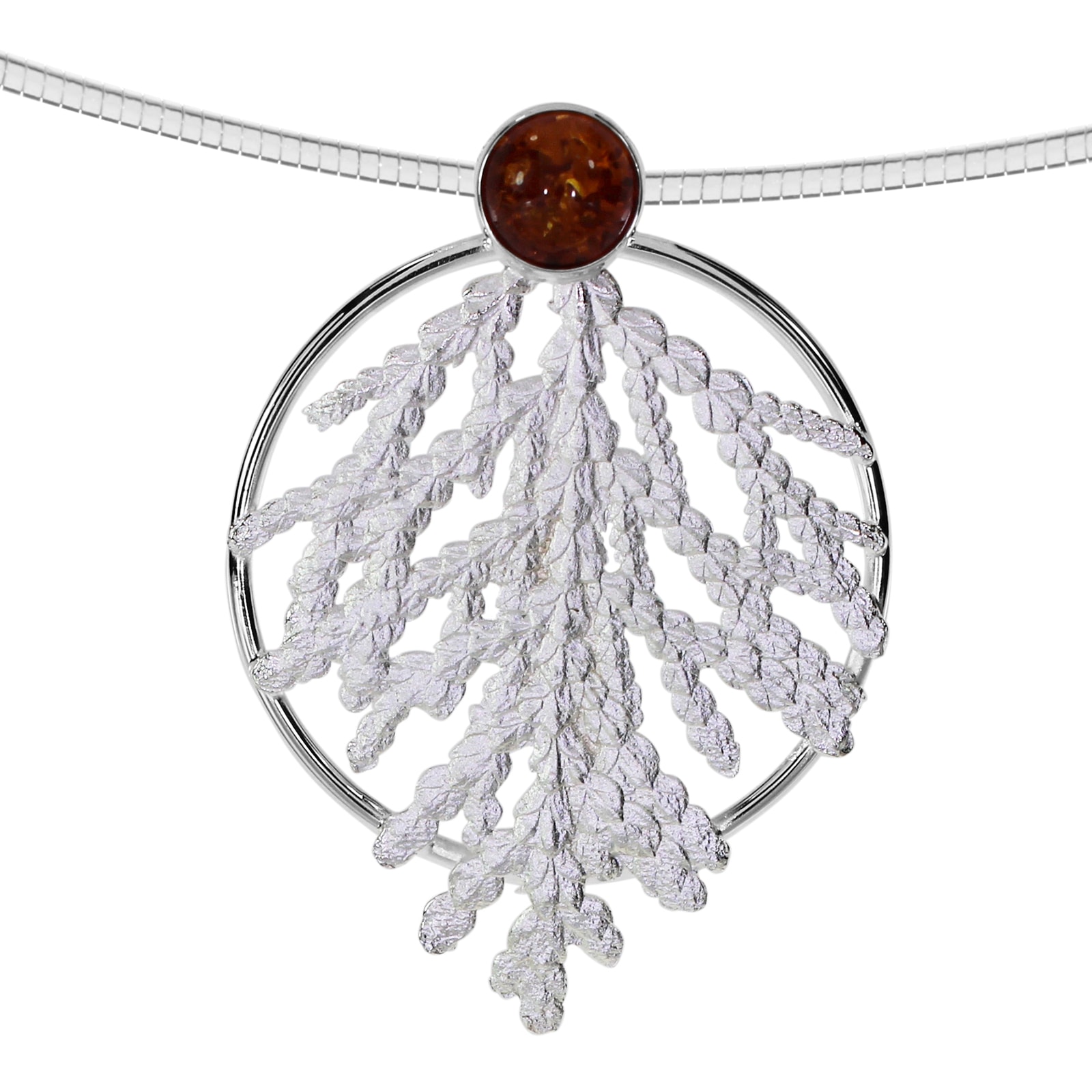 OSTSEE-SCHMUCK Kette mit Anhänger »- Gleiter Lebensbaum-Julia's Garten - Silber 925/000 - Bernstein«
