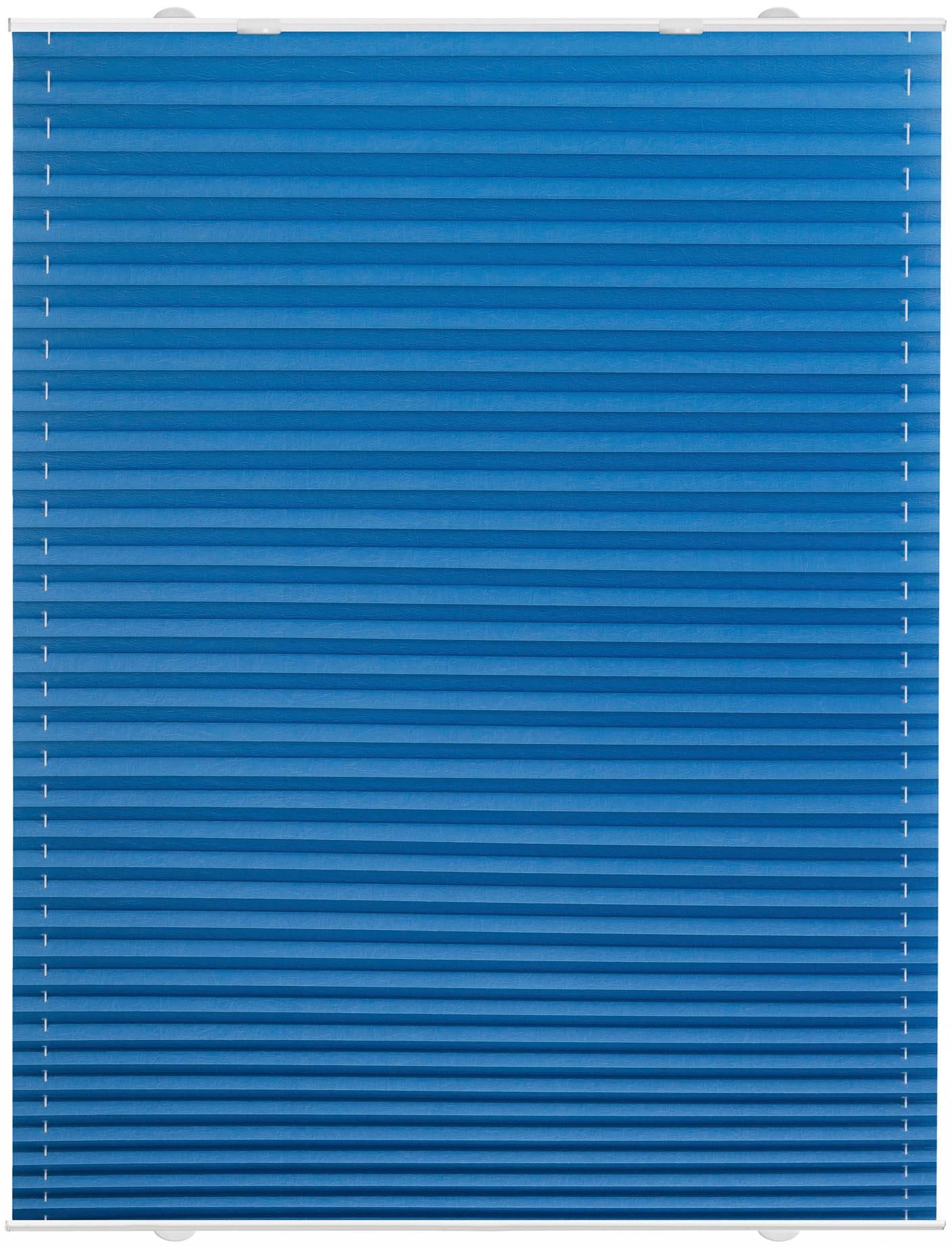 LICHTBLICK ORIGINAL Plissee »Haftfix« Lichtschutz ohne Bohren verspannt Crush-Optik, mit Saugnapf