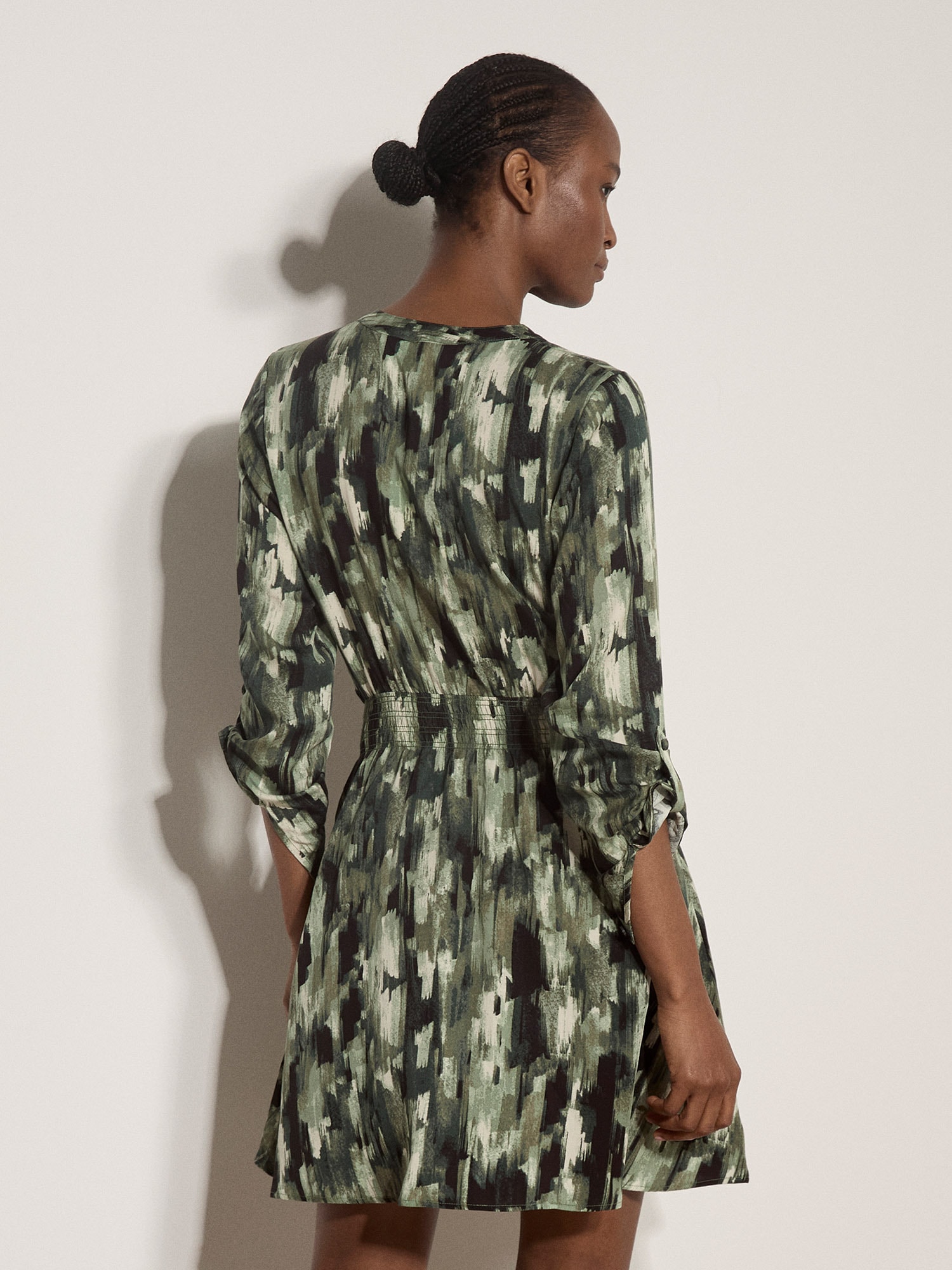 Apricot Druckkleid »Minikleid im Utility-Stil« mit Pinselstrich-Print